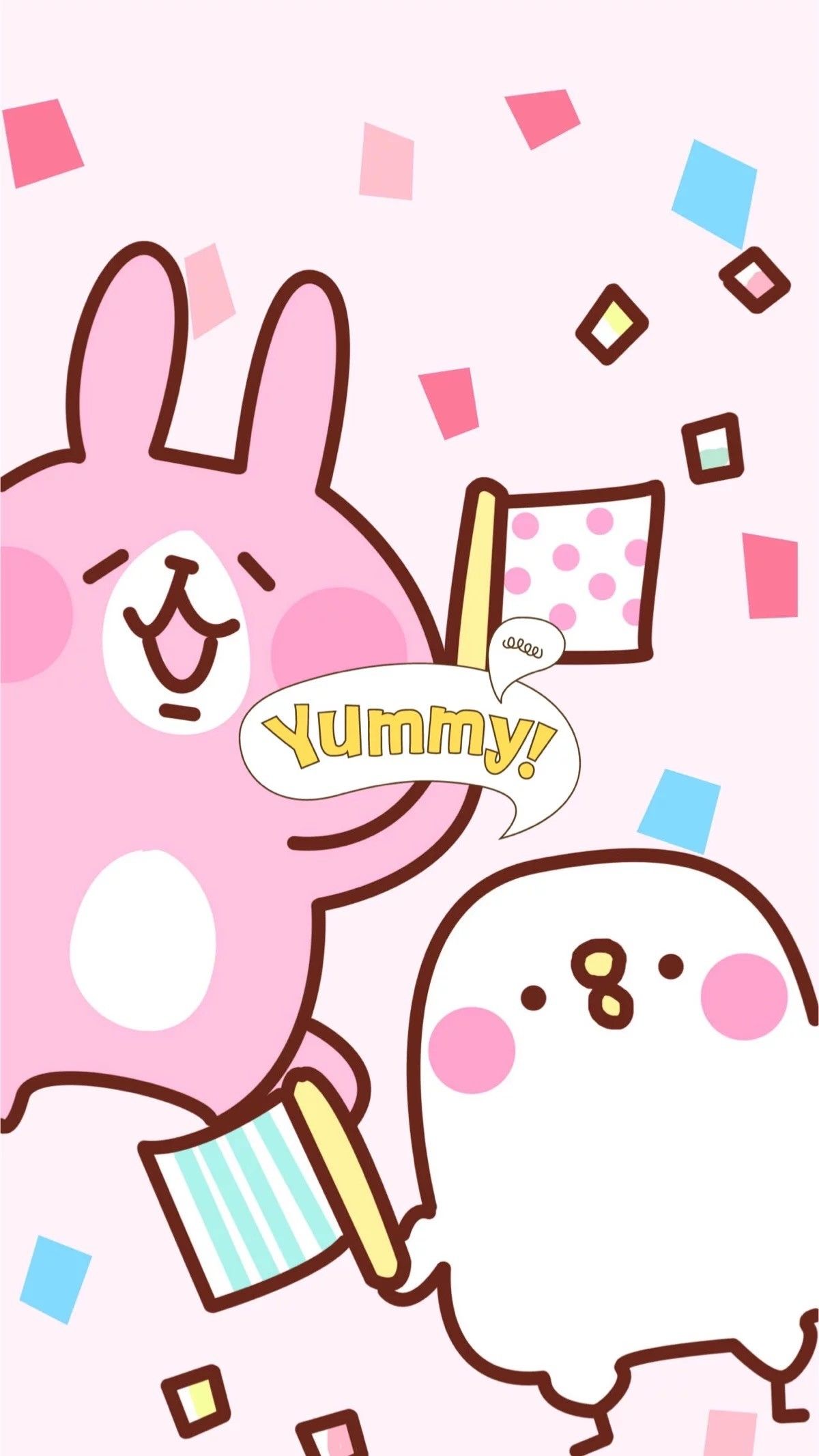 Kawaii Cute, Kawaii Stuff, Kawaii Wallpaper, Cute Cartoon, Phone Wallpaper, Rabbit, Sanrio, Kpop, Flag