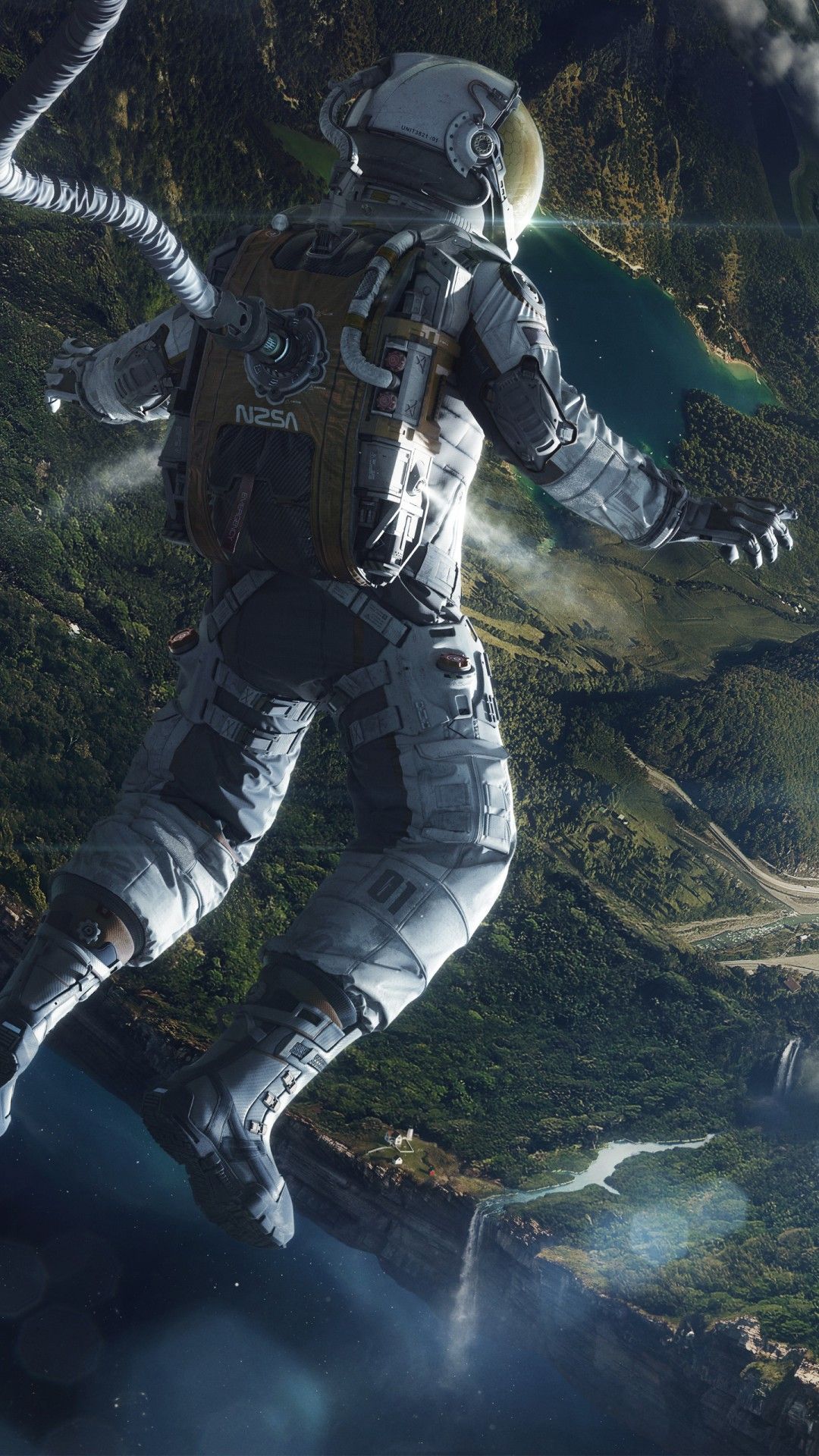 Astronaut Vortex 5K Wallpaper