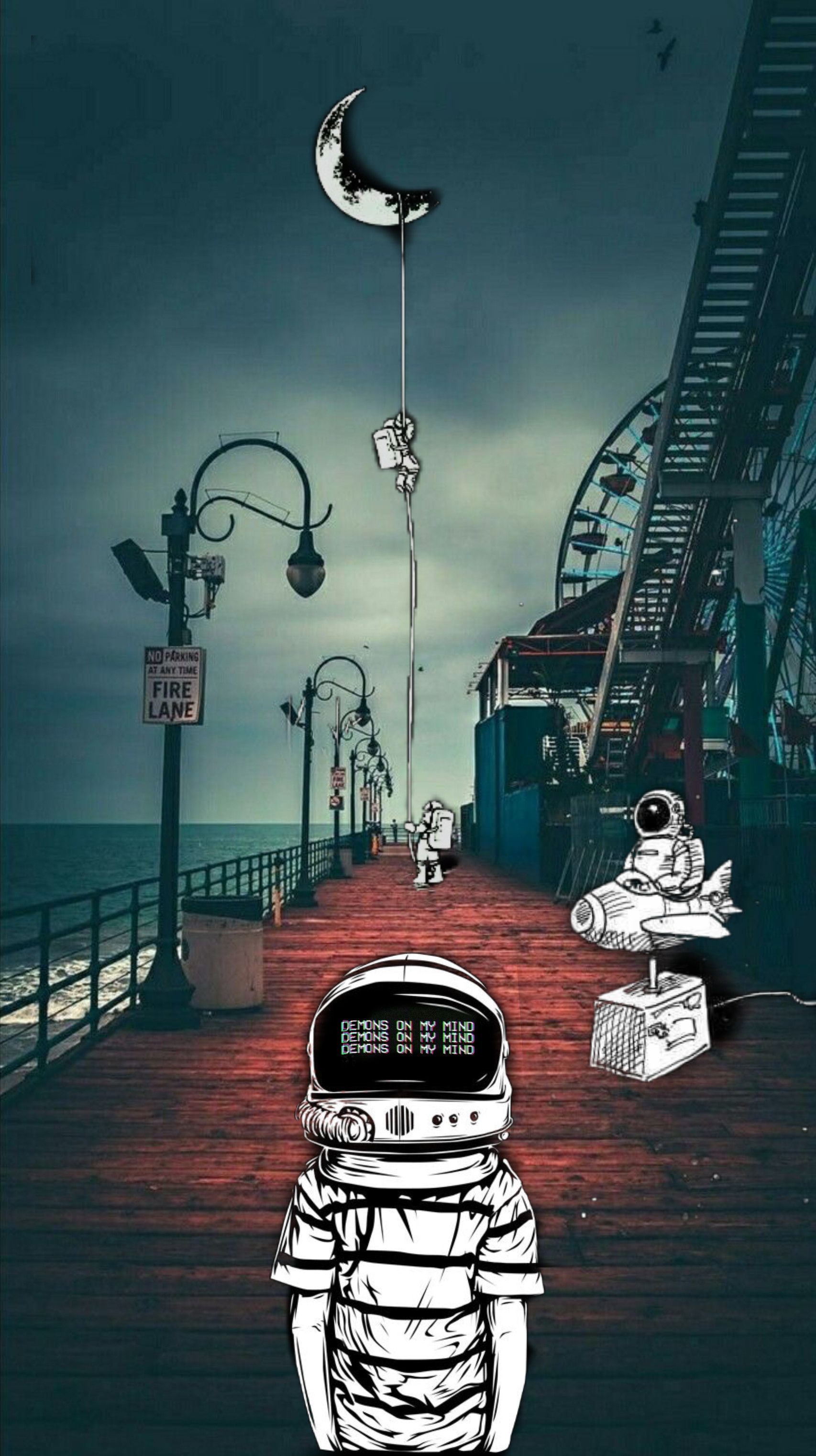 Cartoon Astronaut Wallpaper