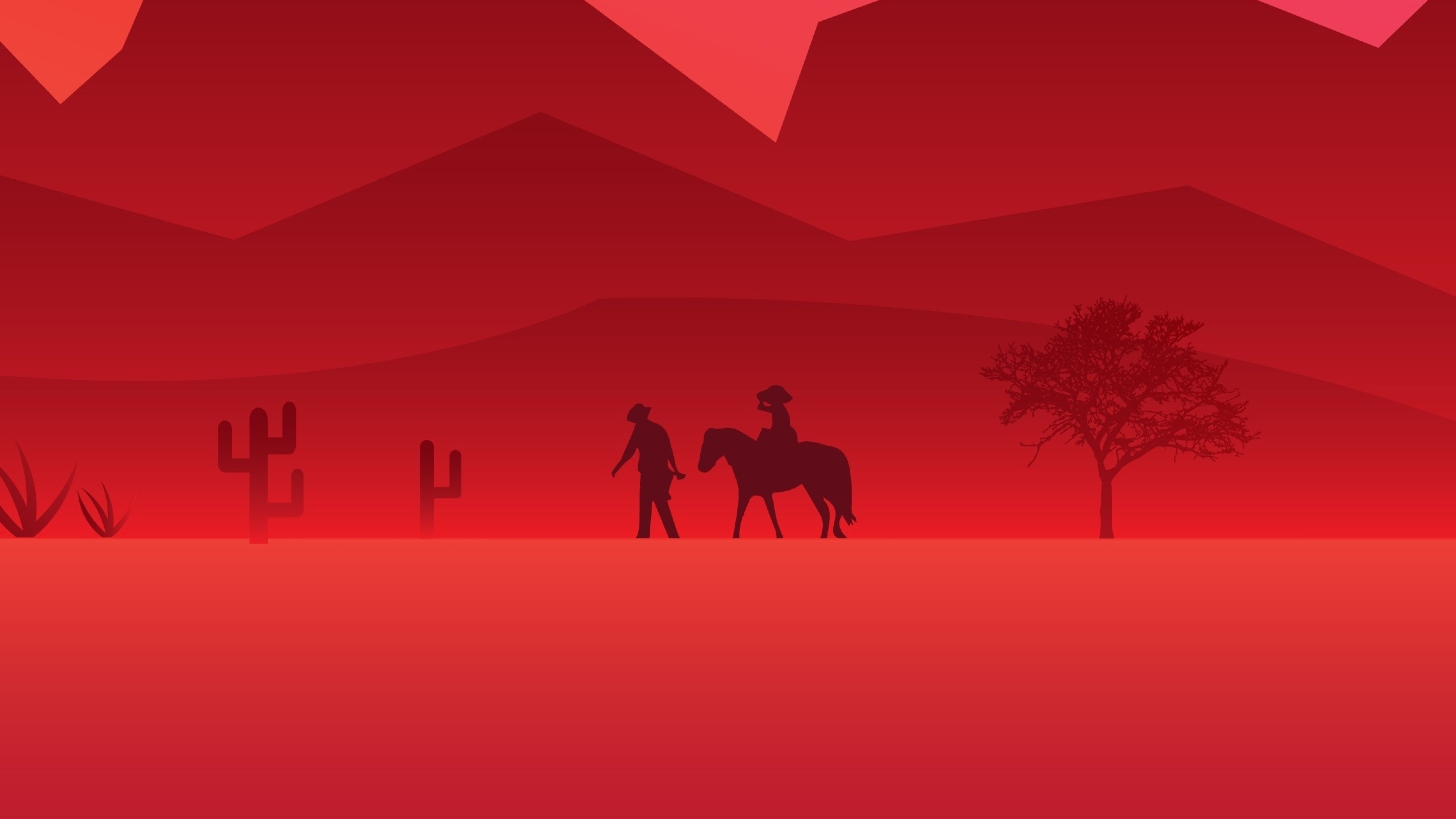 Red Dead Redemption 2 Minimal Game 19 5K Wallpaper, HD Games 4K Wallpaper, Image, Photo and Background