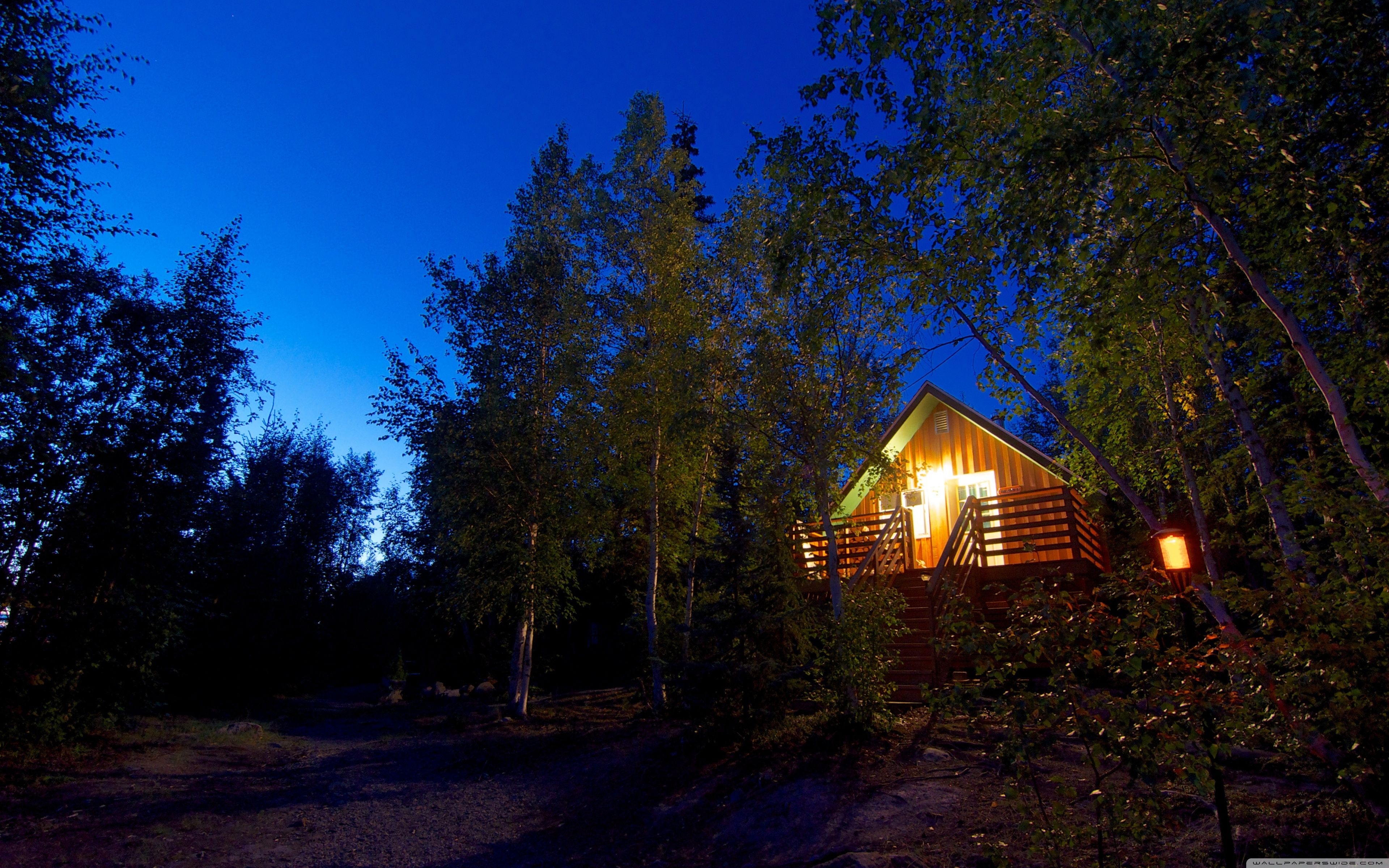 Cabin At Night