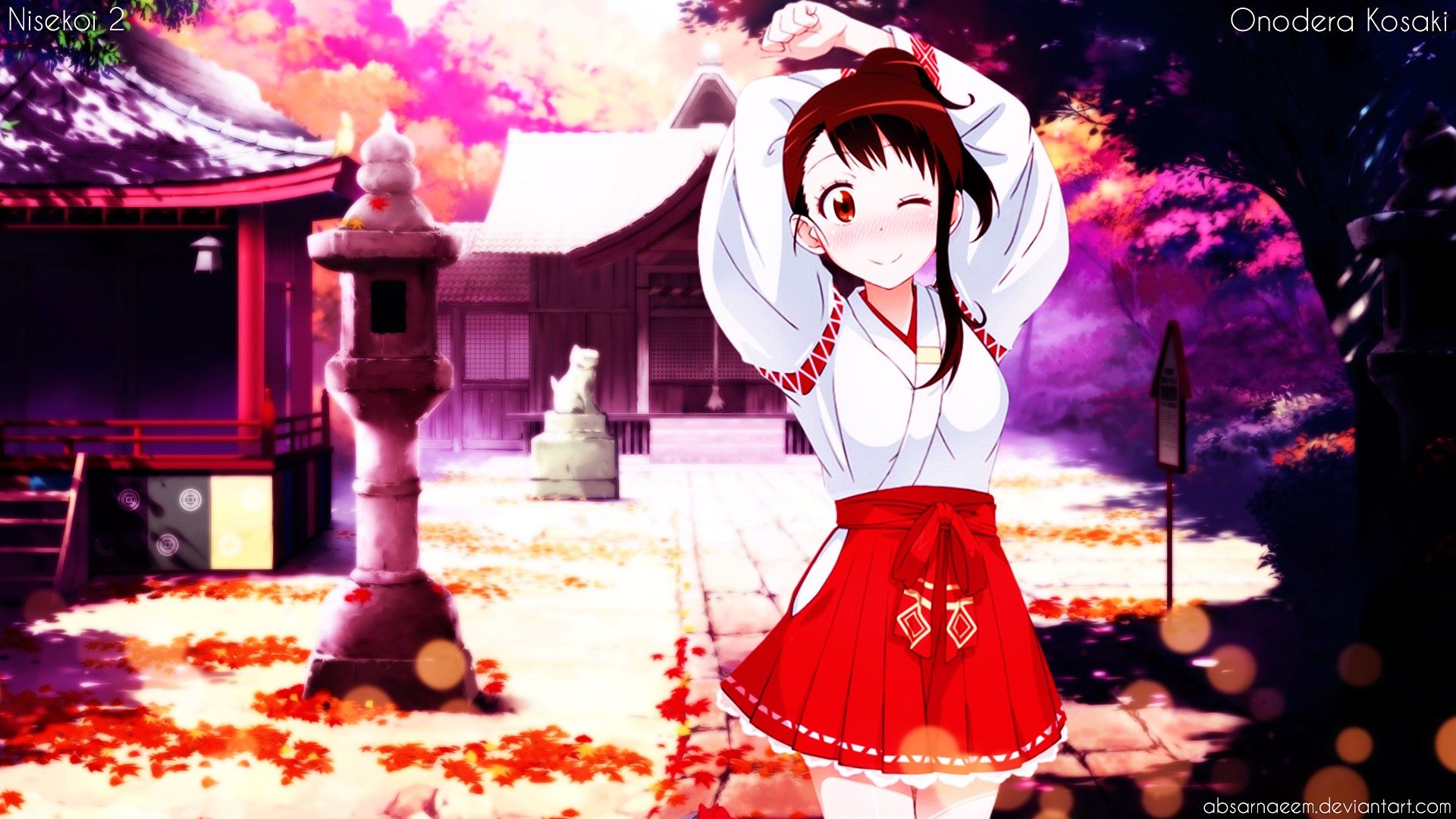 anime, Nisekoi, Miko, Onodera Kosaki, Anime girls Wallpaper HD / Desktop and Mobile Background