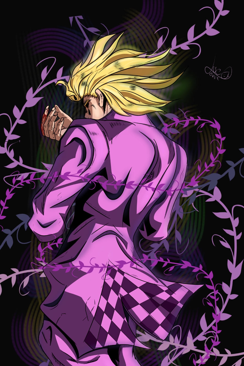Download Stylish Jojo Pose in Vibrant Anime Artwork Wallpaper