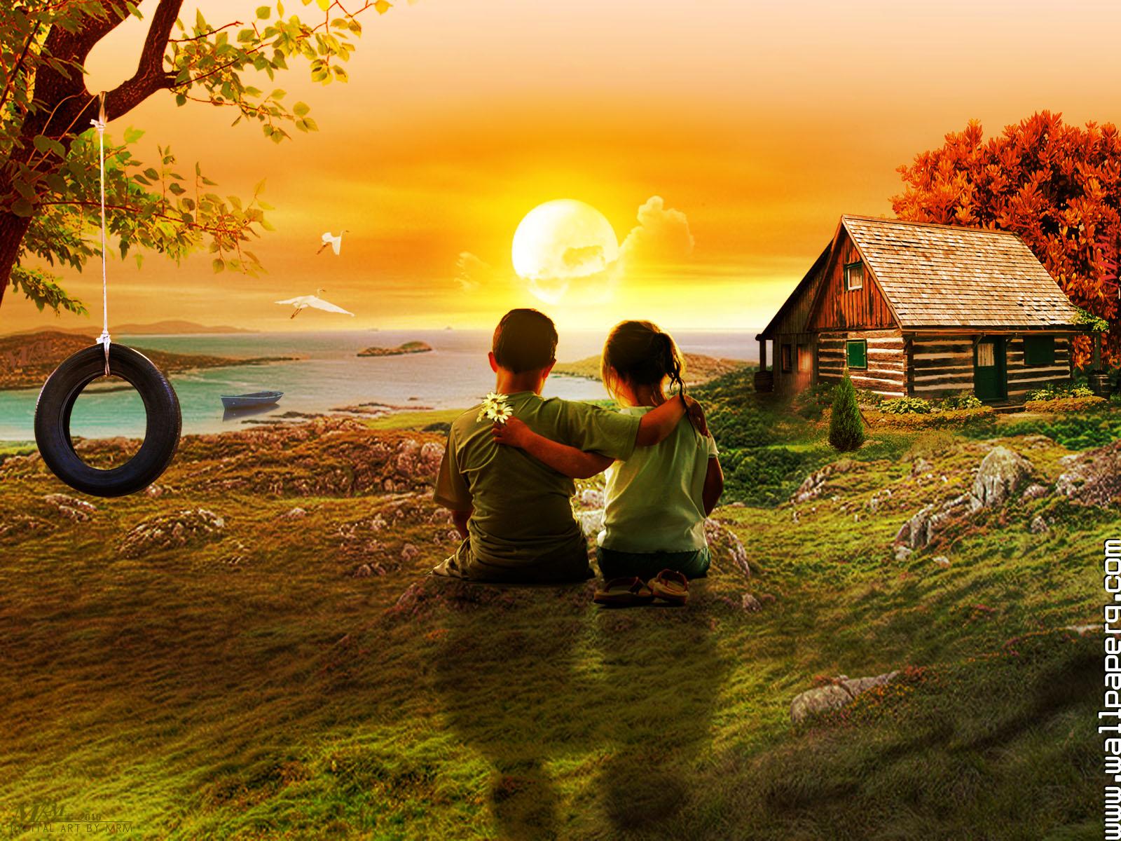 Download A young young couple in love couple wallpaper- For Mobile Phone