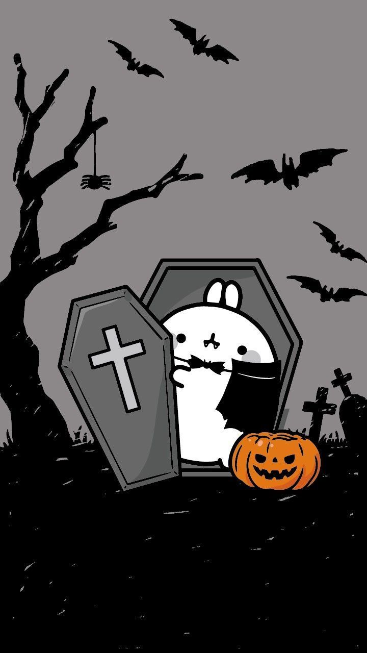 1번째 이미지 #Halloween #Wallpaper #HalloweenWallpaper. Halloween wallpaper iphone, Molang wallpaper, Goth wallpaper