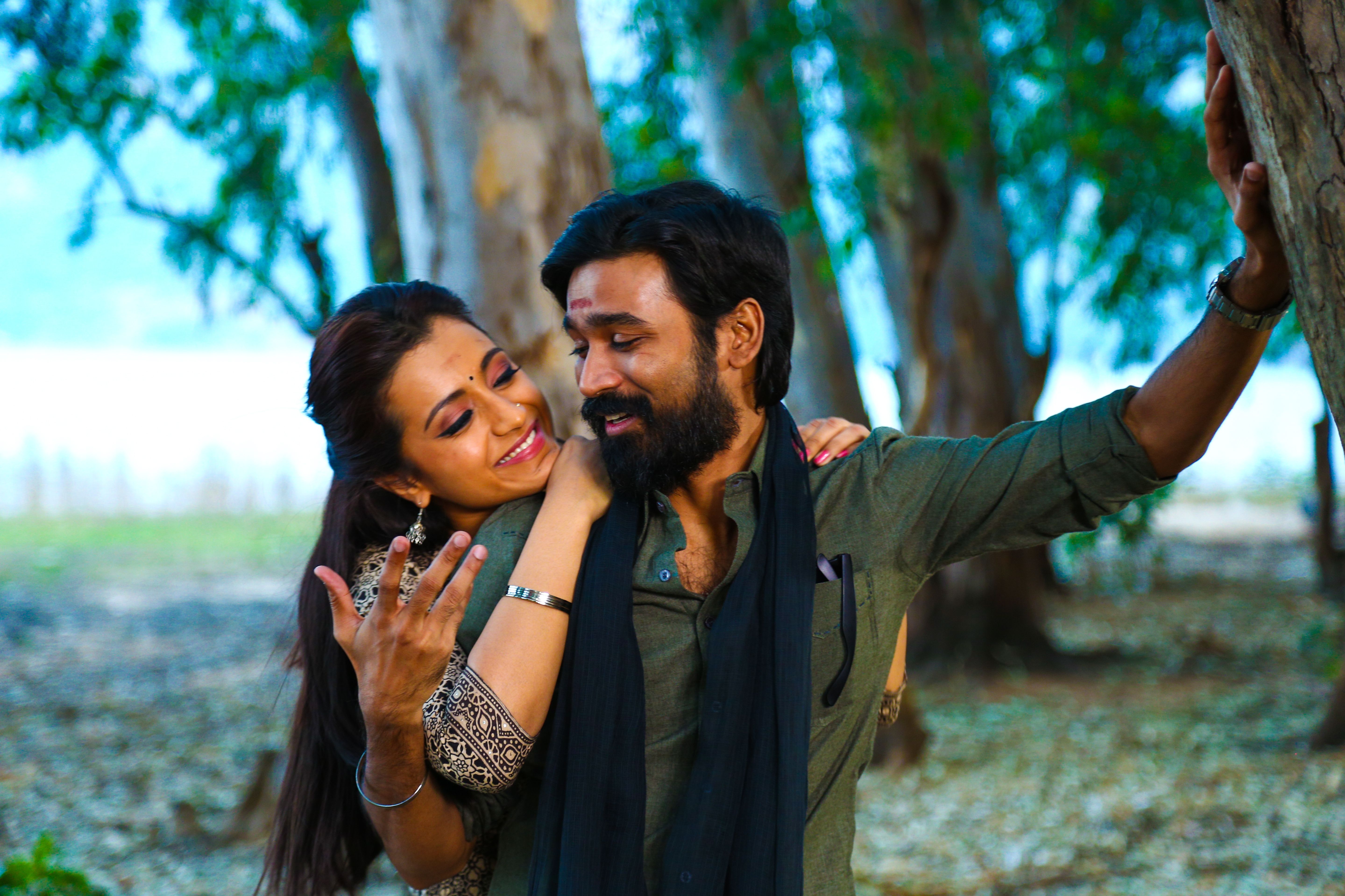 Actor Dhanush And Trisha Stills From Kodi Tamil Movie