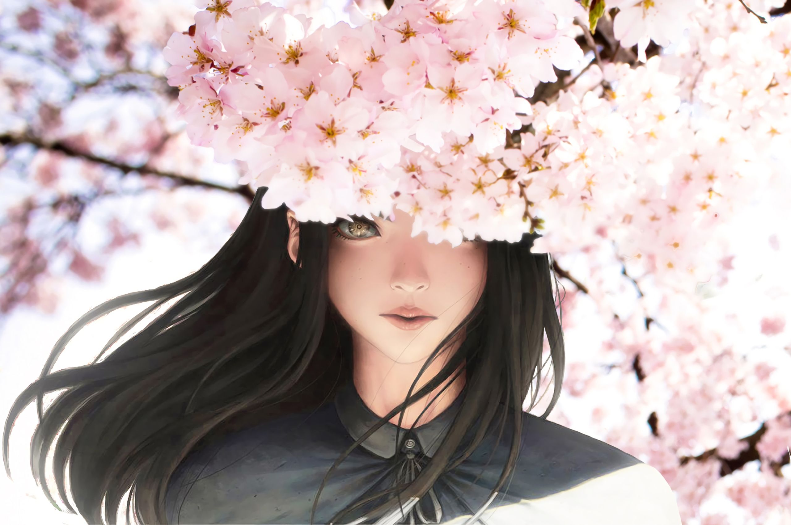 Beautiful Girl Anime Chromebook Pixel HD 4k Wallpaper, Image, Background, Photo and Picture