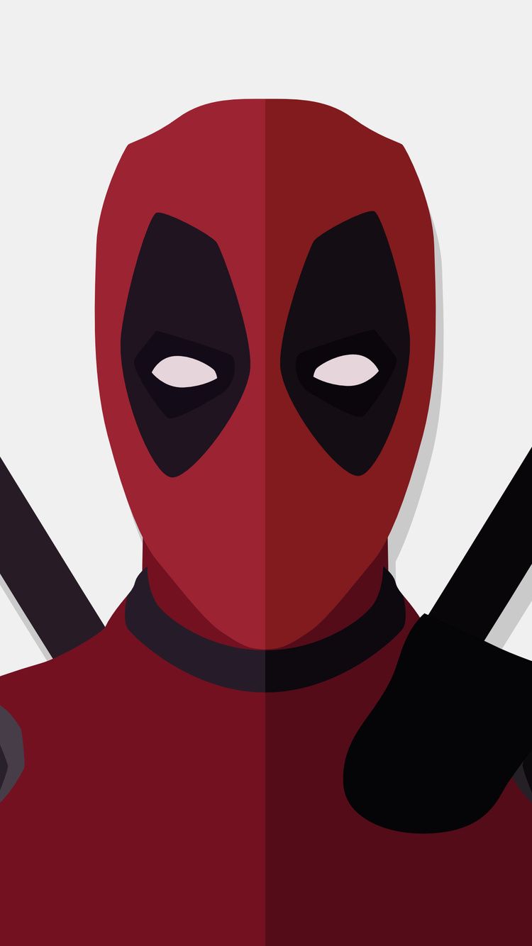 Deadpool Vector Minimalism 4k iPhone 6, iPhone 6S, iPhone 7 HD 4k Wallpaper, Image, Background, Photo and Picture