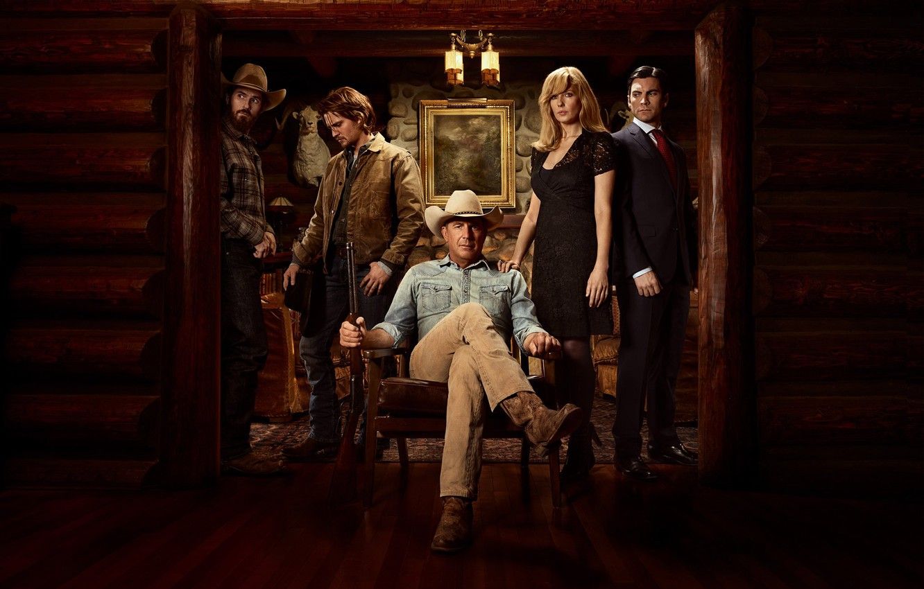 Wallpaper the series, poster, Wes Bentley, Kevin costner, luke grimes, kelly reilly, Yellowstone the series, yellowstone, Kelly Reilly, yellowstone tv series image for desktop, section фильмы