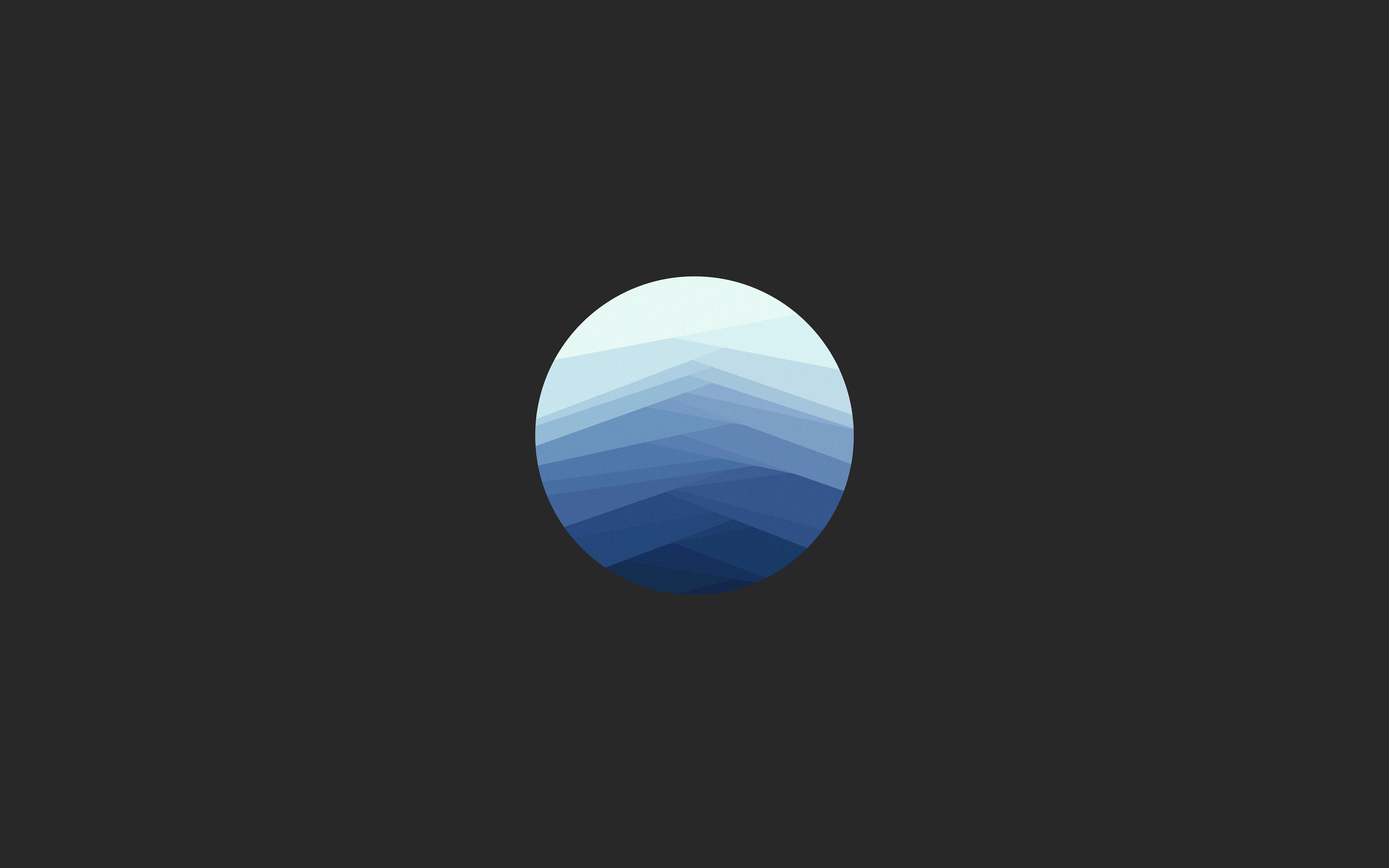 Minimal Blue Sphere [3840 x 2400]
