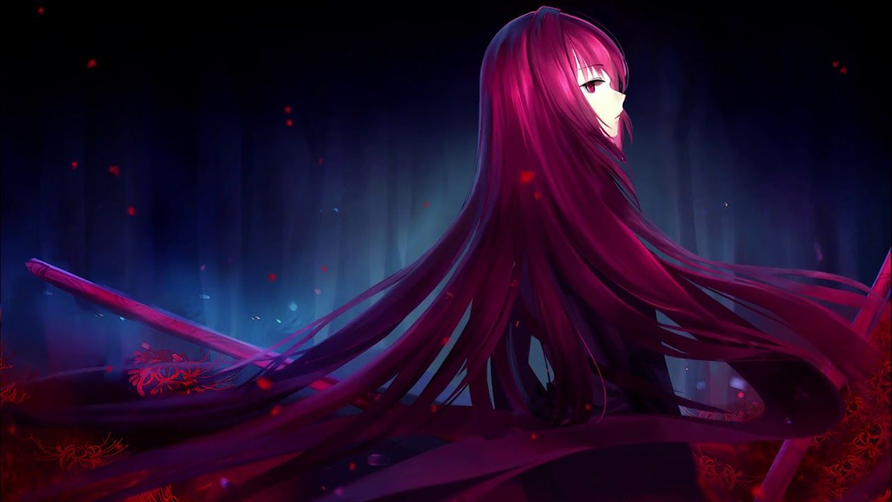 Anime Girl With Red Hair Live Wallpaper