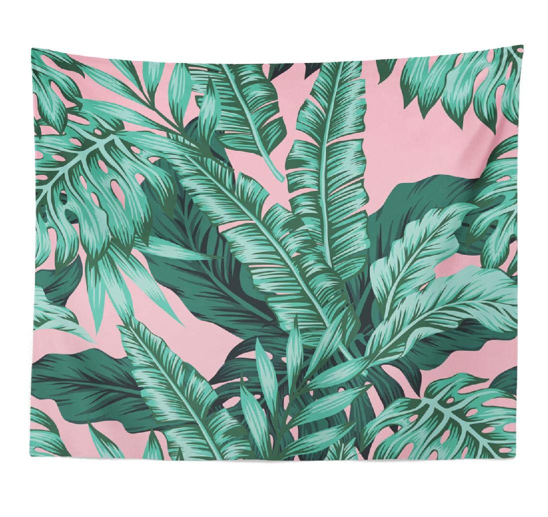 Pink Palm Leaves Background