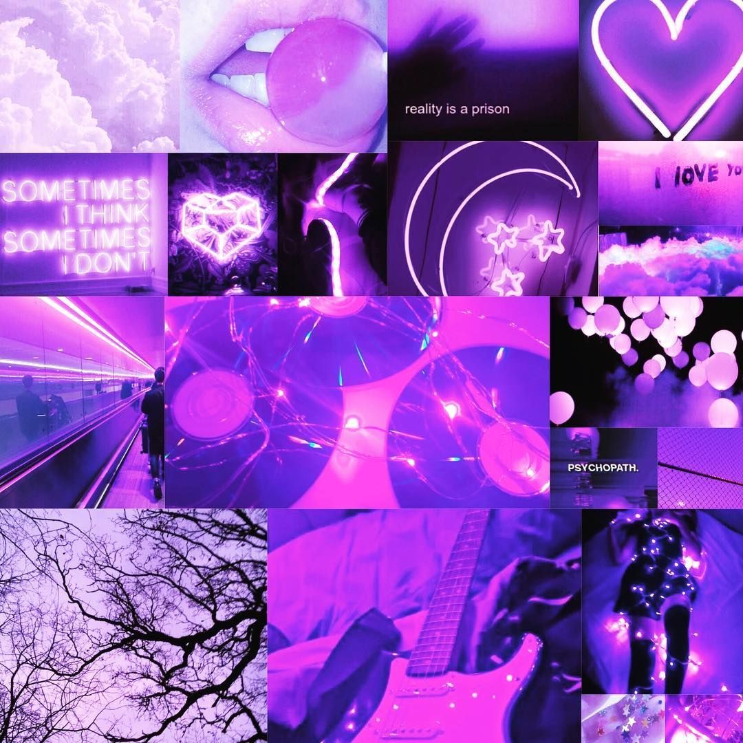 Aesthetic Collage Purple Wallpapers - Wallpaper Cave