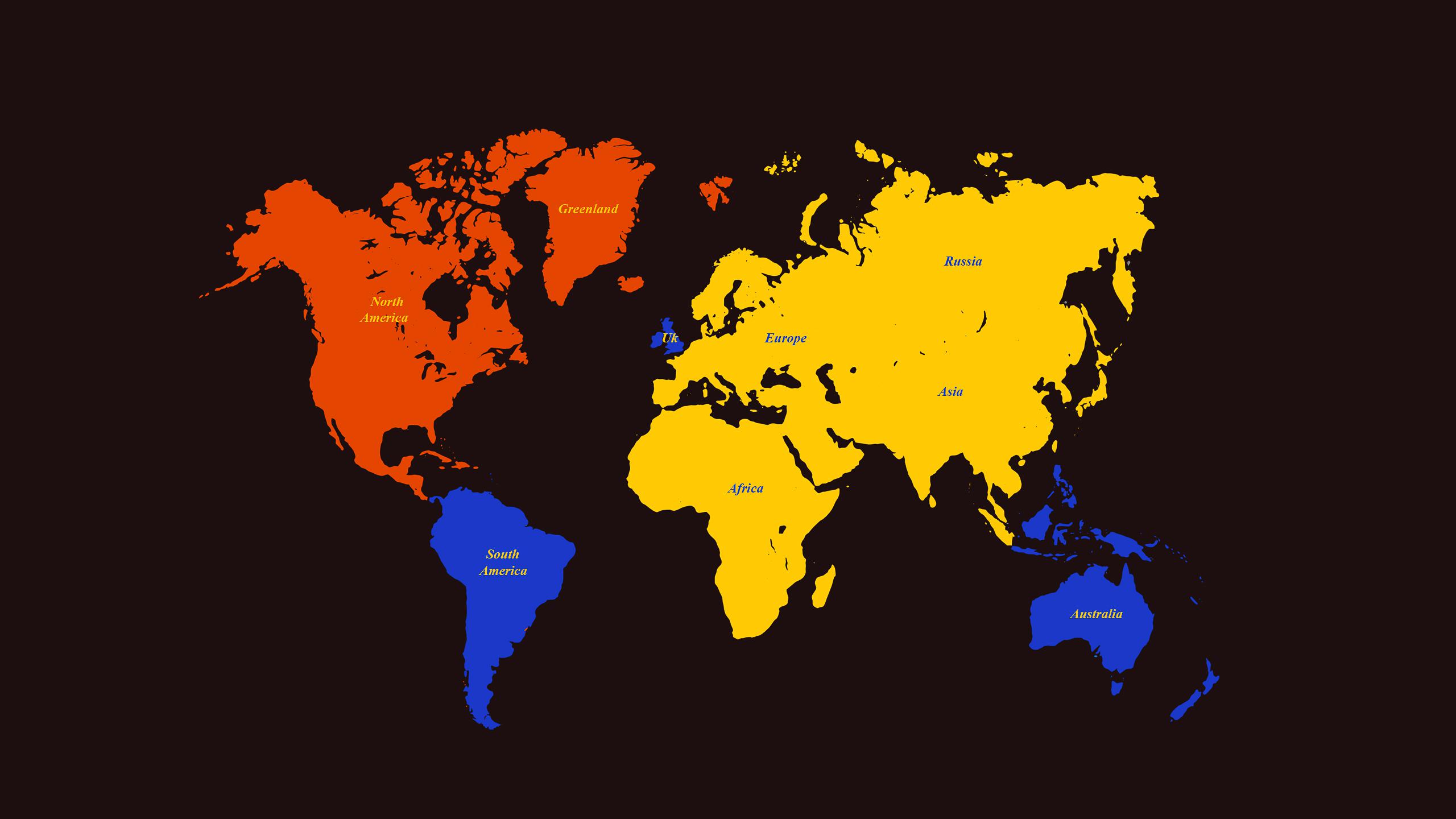 World Map 2560x1440, WQHD_Wallpaper