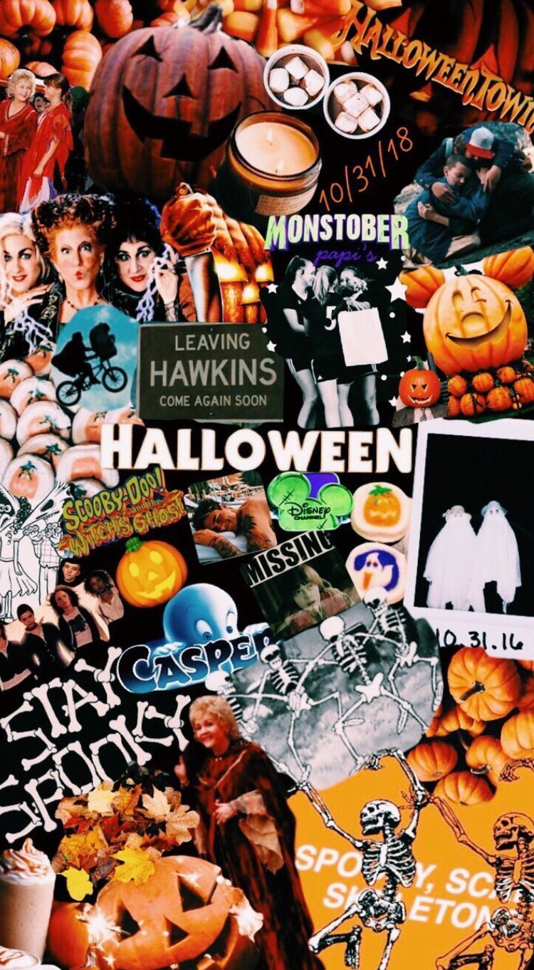 Collages. Halloween wallpaper iphone, Halloween wallpaper, Fall wallpaper