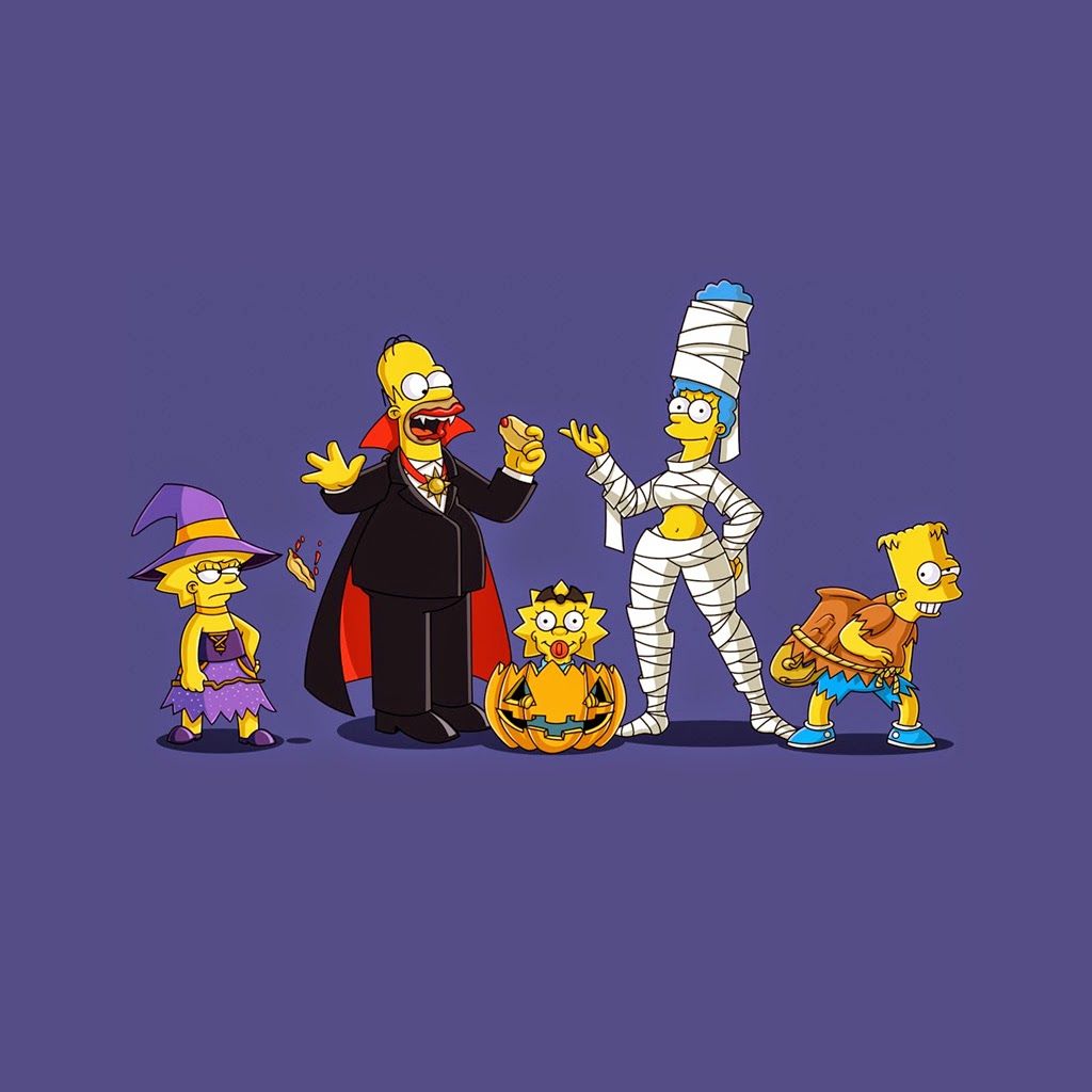 Free Wallpaper for Apple iPad: Simpsons Halloween