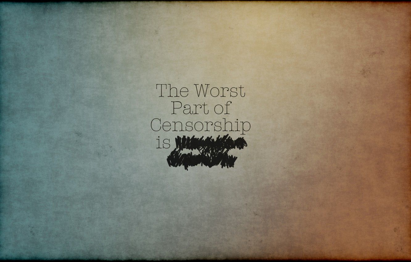 Wallpaper quote, censored, censorship image for desktop, section минимализм