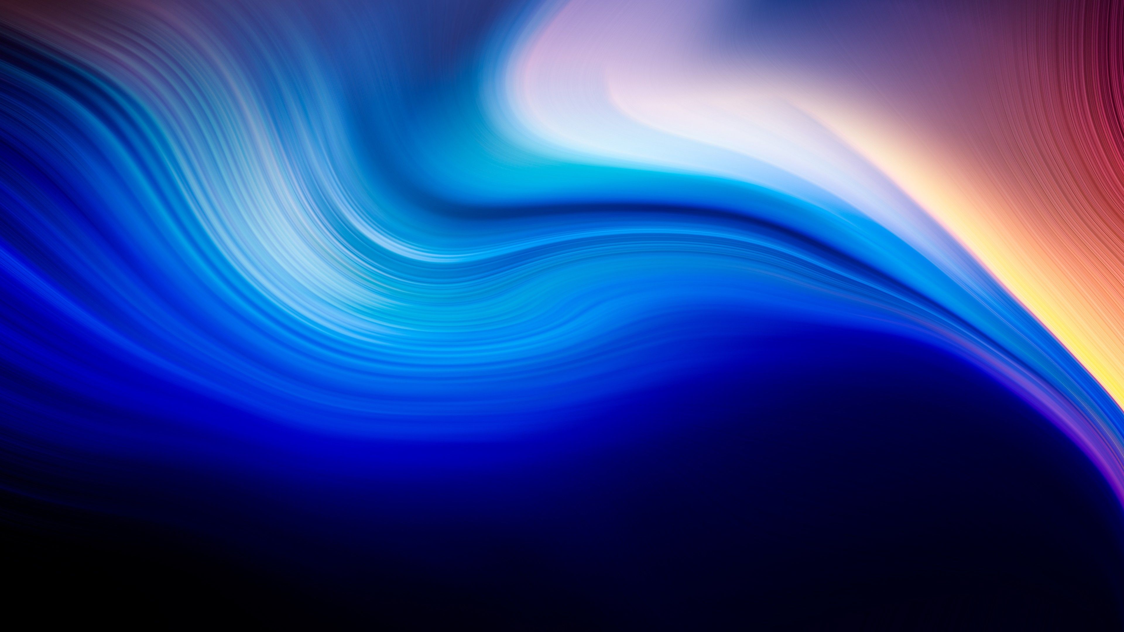 Blue And Brown Abstract Wave 4K 1 HD Wallpaper