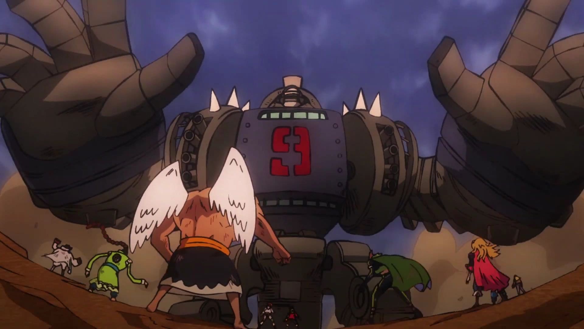 Douglas bullet from the movie one piece stampede with plane background