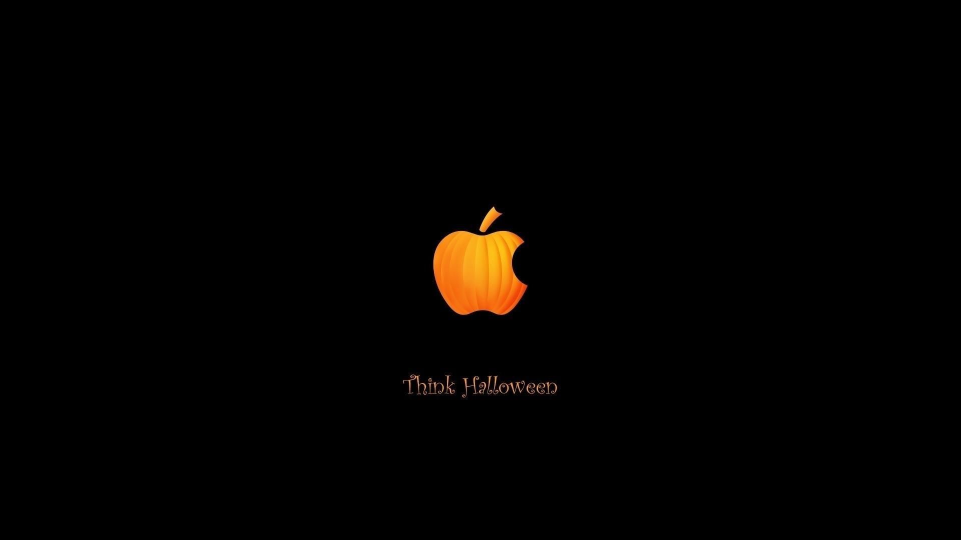 Orange Halloween Apple Logo Wallpaper Wallfinest. HD Wallpaper Range