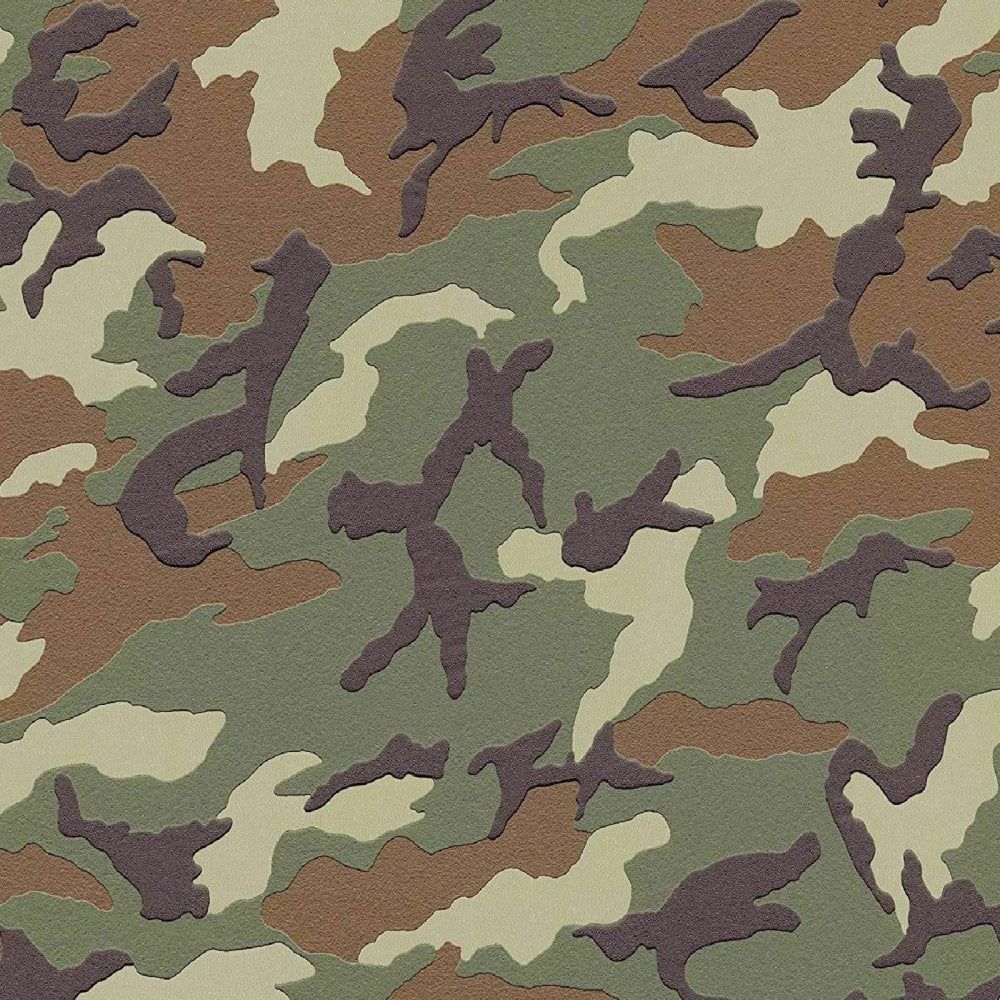 A.S Creation Camouflage Wallpaper Military Camo Green Brown Army Soldier 3694 06