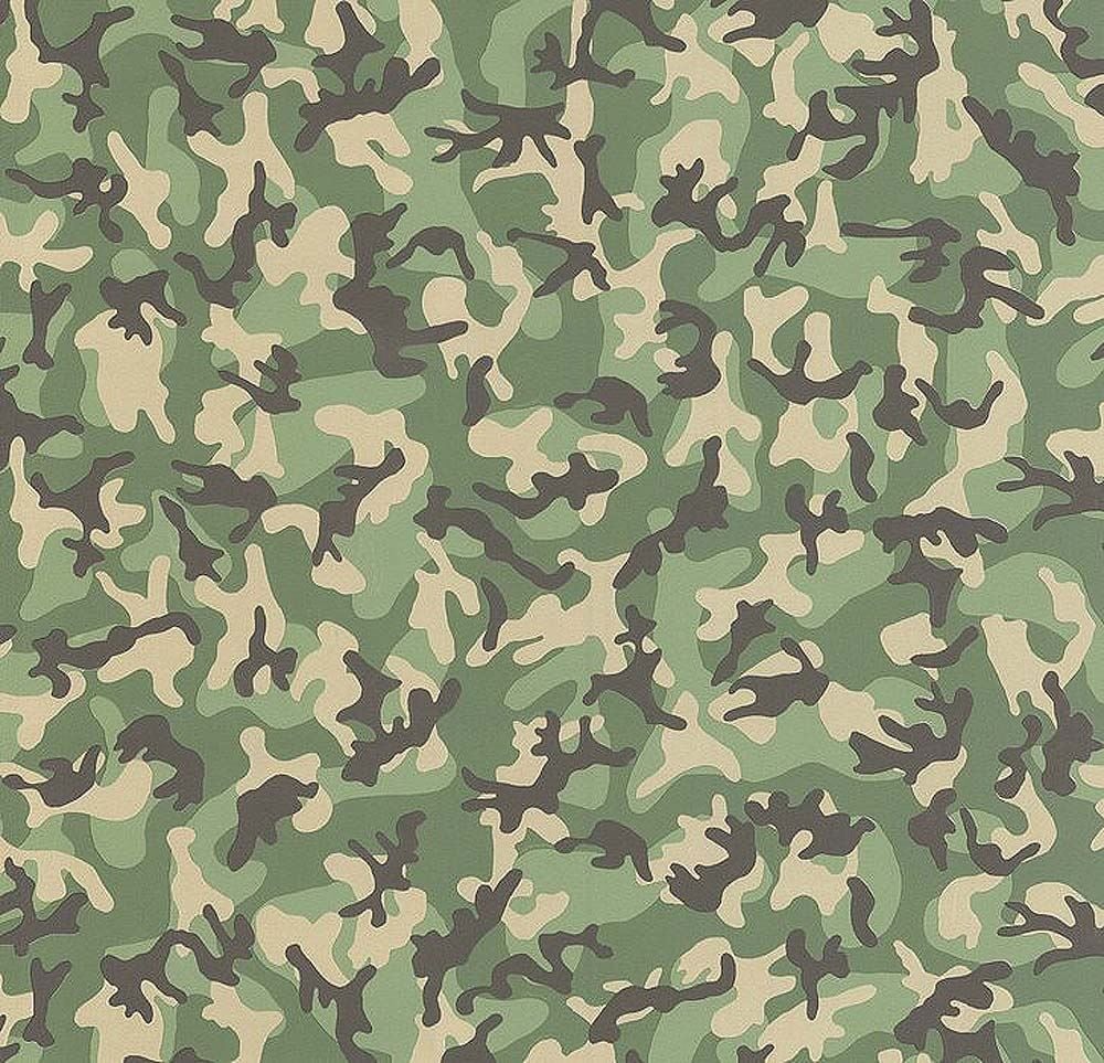 Green Army Camouflage Camo Wallpaper Black Khaki kids Boys Teen Military
