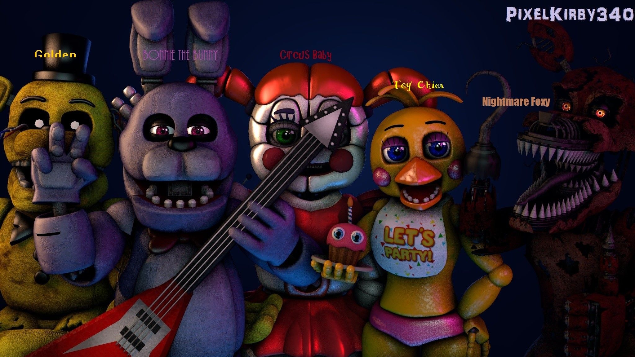 My Favourite FNAF Characters Â· f naf all characters wallpaper