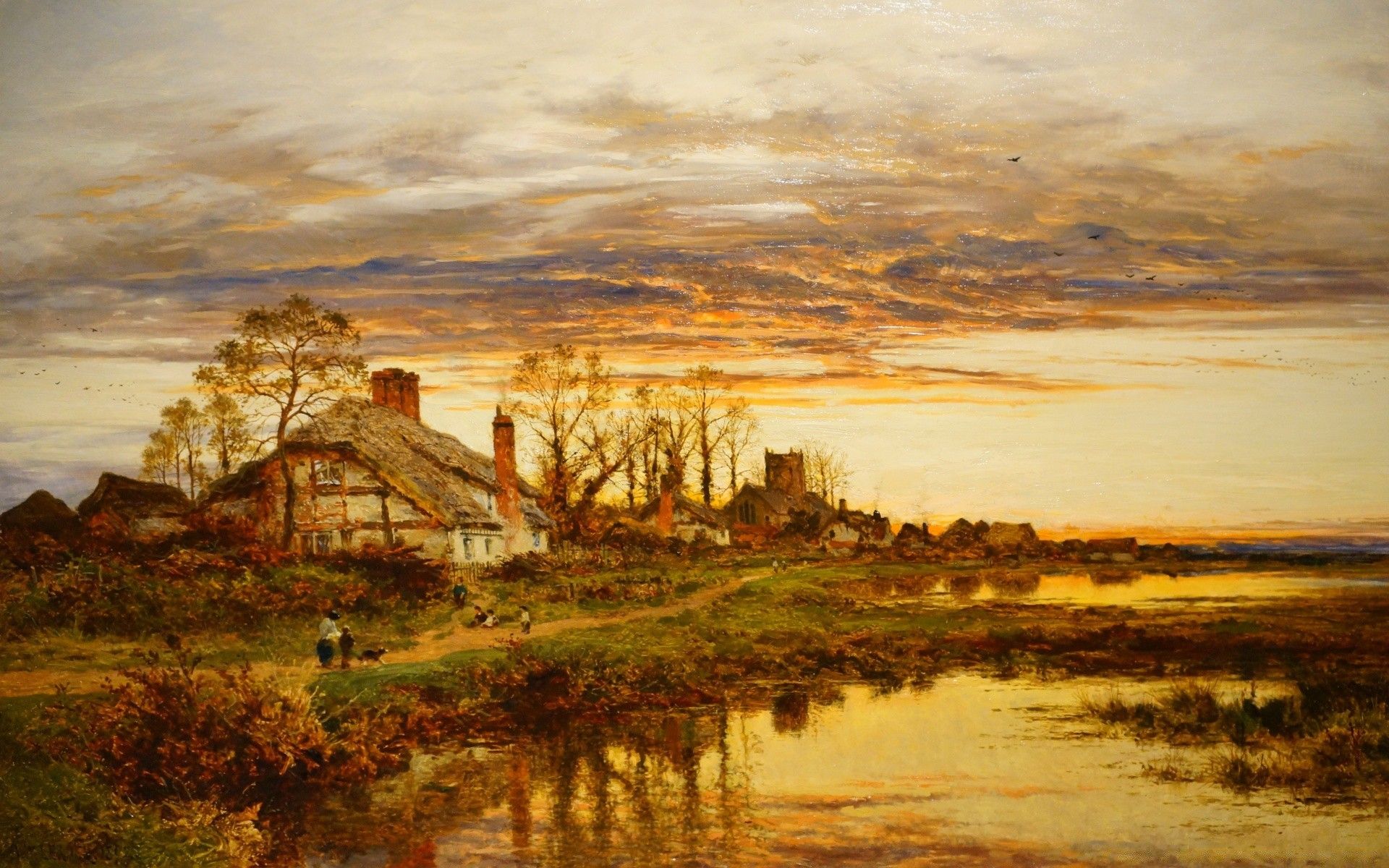 Autumn Evening In Worcestershire Painting