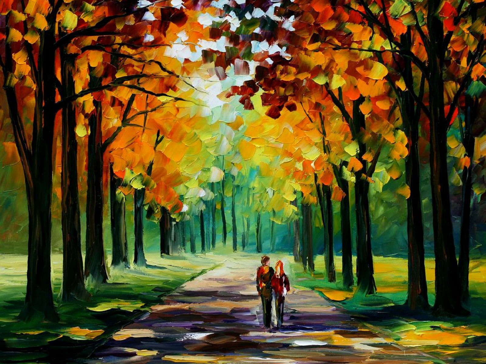 XS Wallpaper HD: Autumn Oil Paintings
