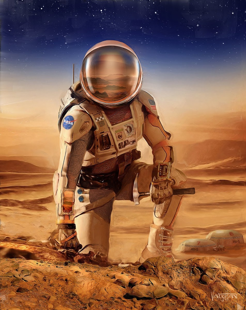 NASA astronaut on Mars by James Vaughan. Astronaut, Nasa astronauts, Nasa