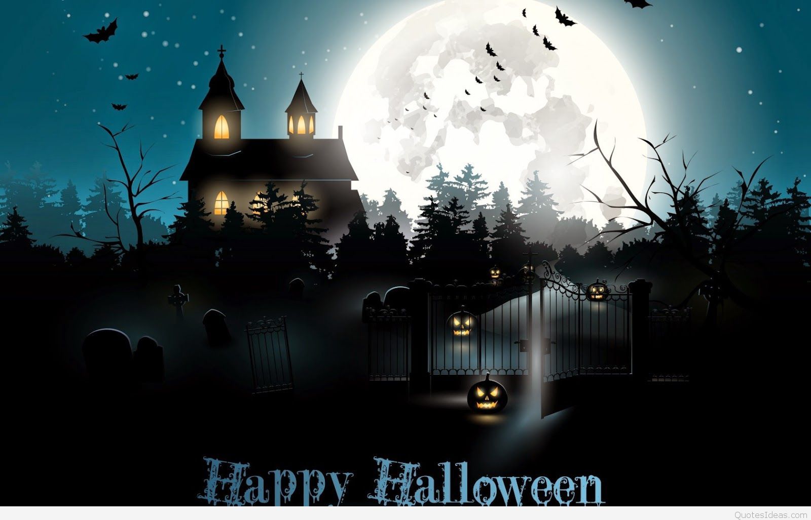 Scary Halloween day wish with background