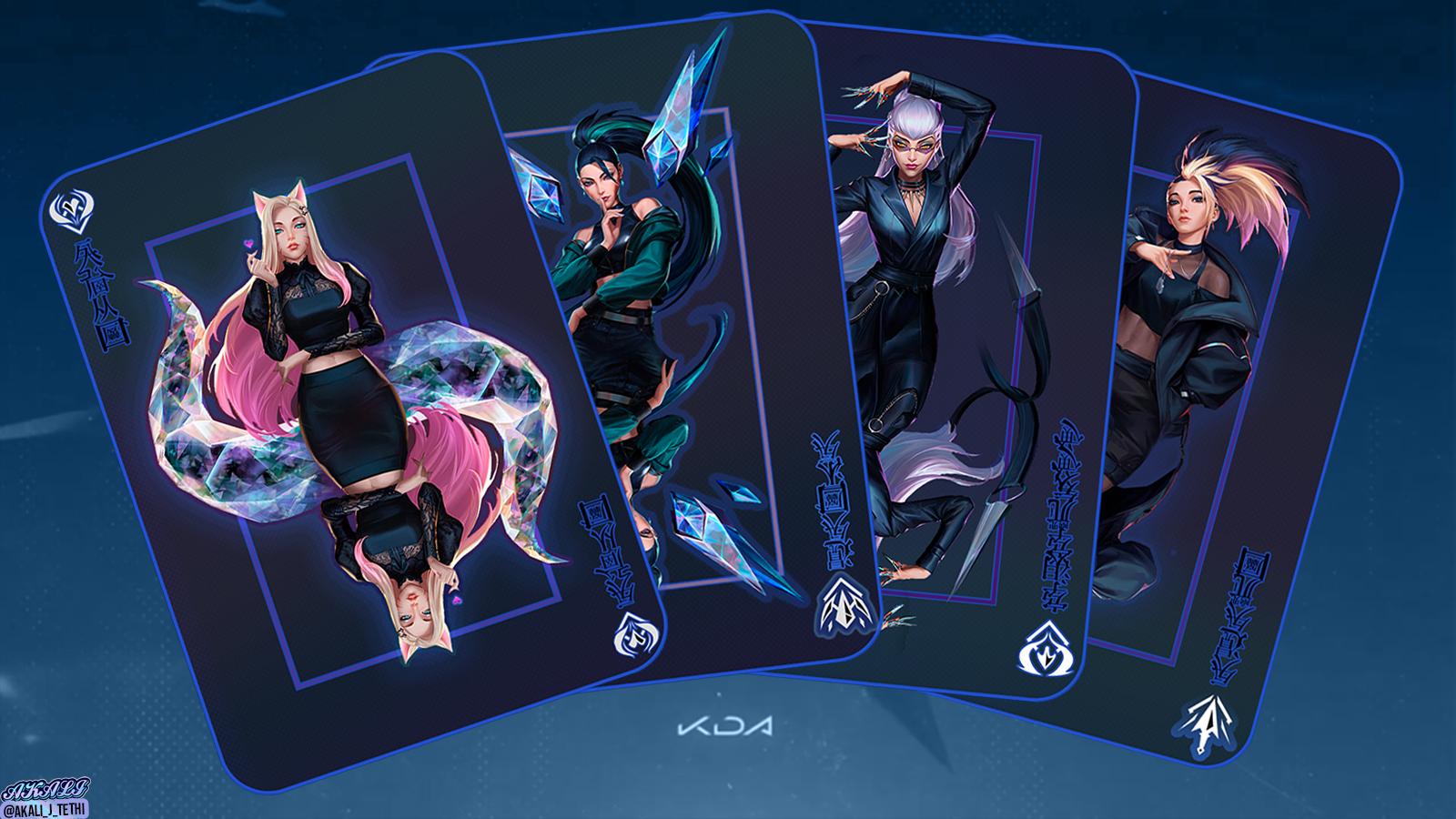 KDA Playing Card Wallpaper