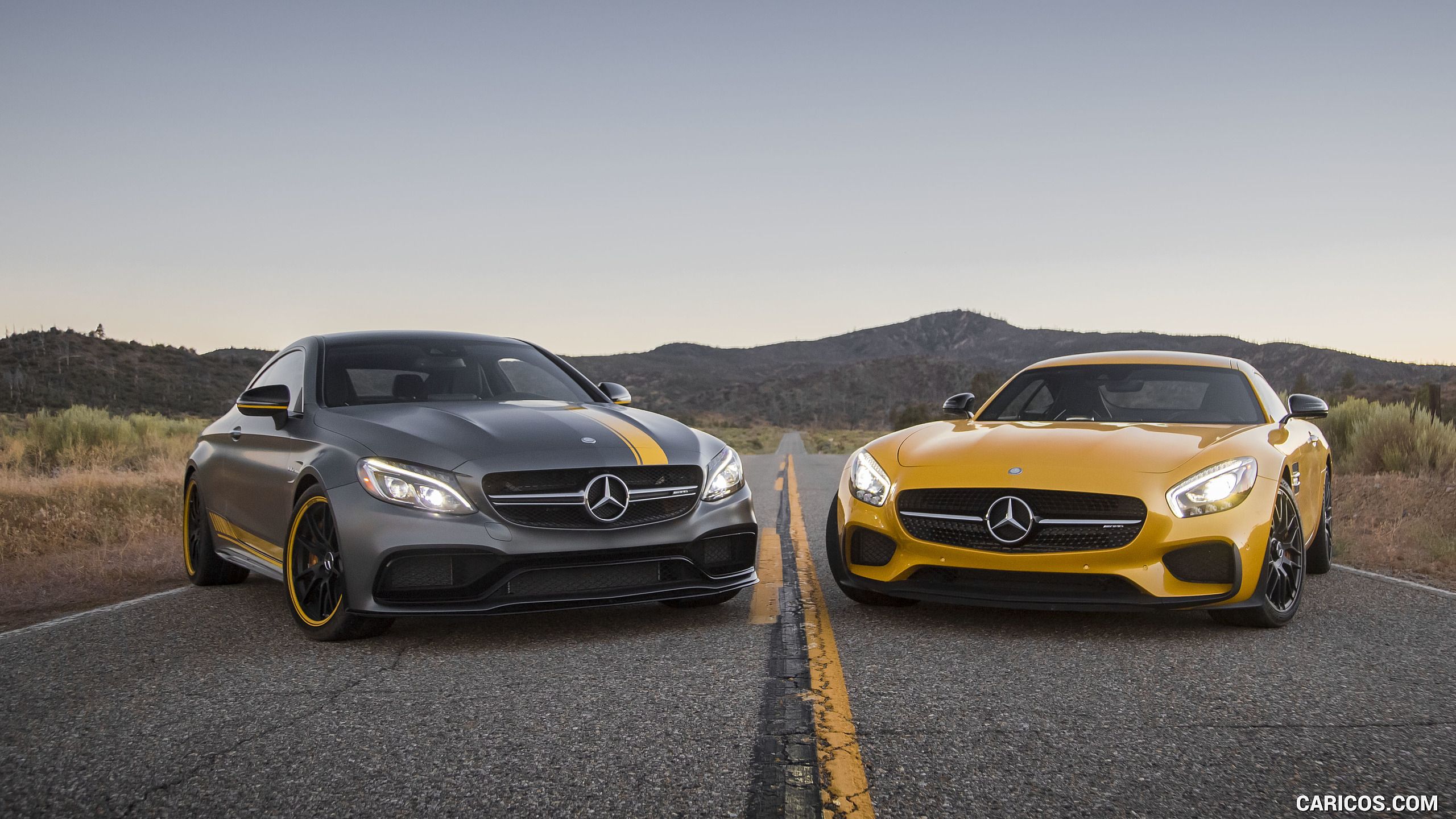 Mercedes AMG C63 S Coupe Edition One (US Spec) And 2017 Mercedes AMG GT S Coupe. HD Wallpaper