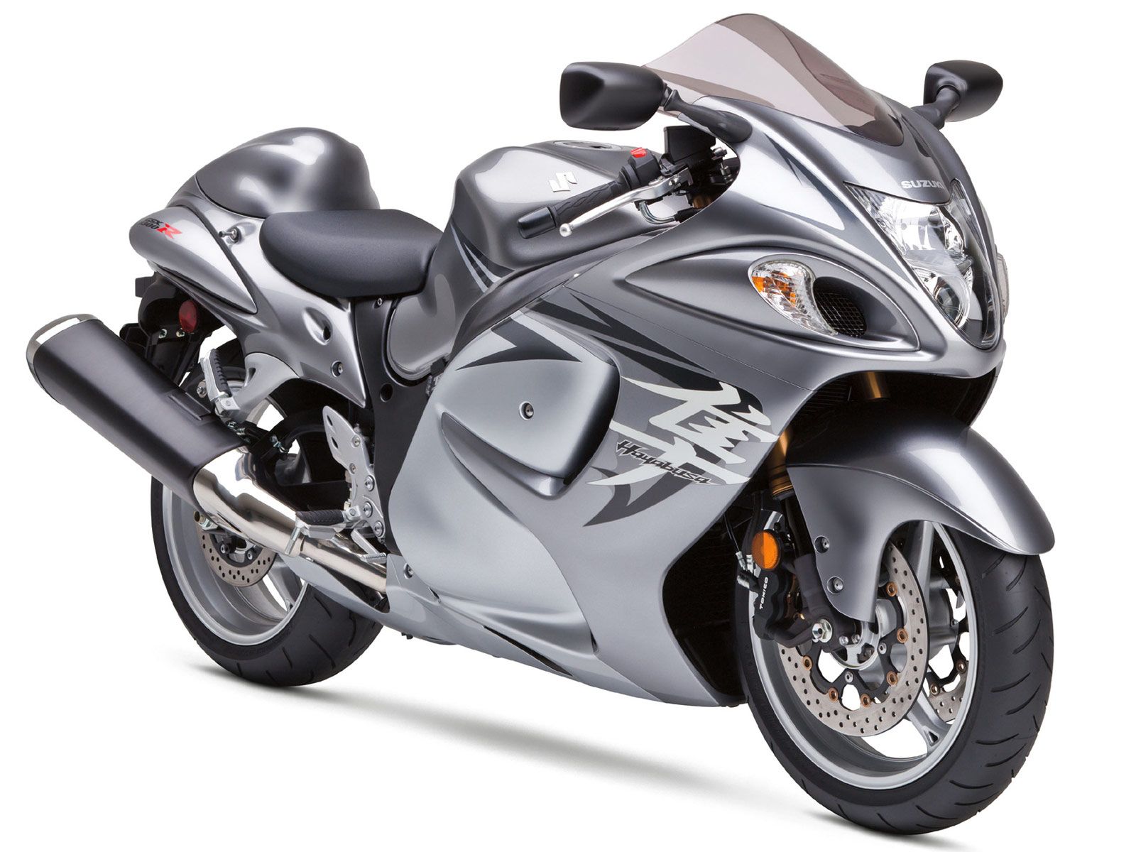 Suzuki Hayabusa GSX 1300 R Silver Wallpaper