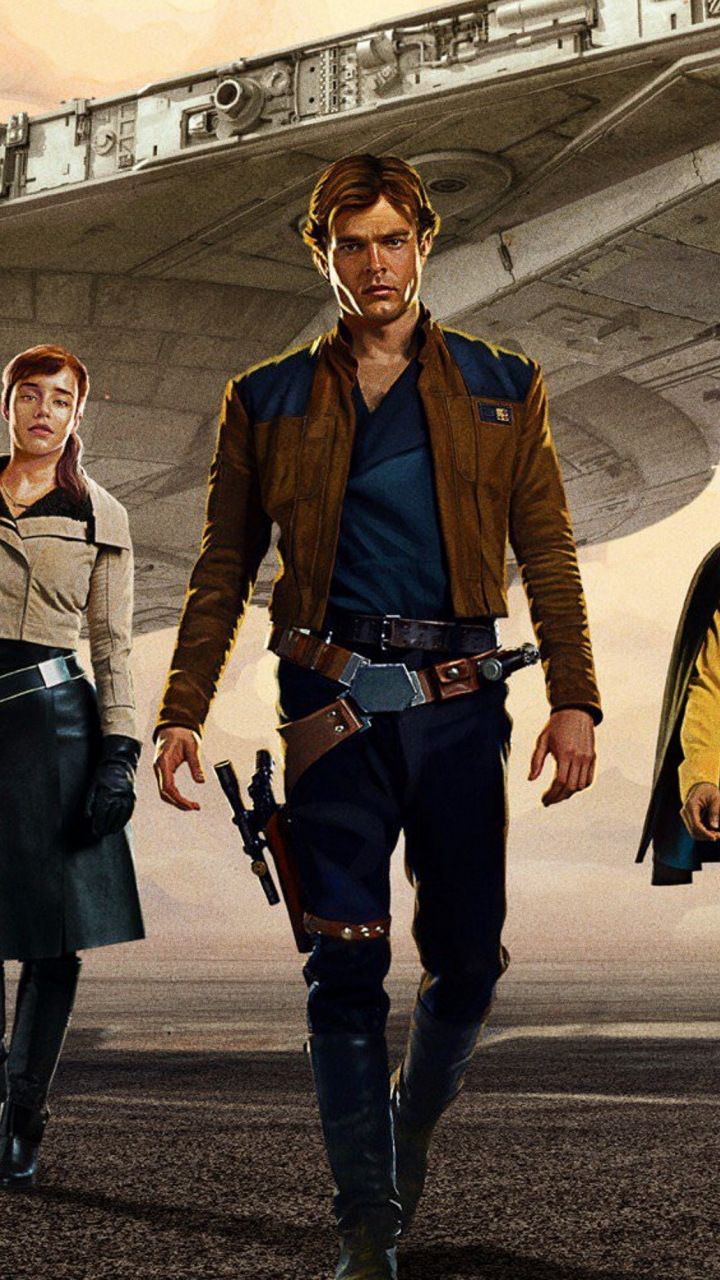 Solo: A Star Wars Story, cast, movie, 720x1280 wallpaper. War stories, Han solo and chewbacca, Movies