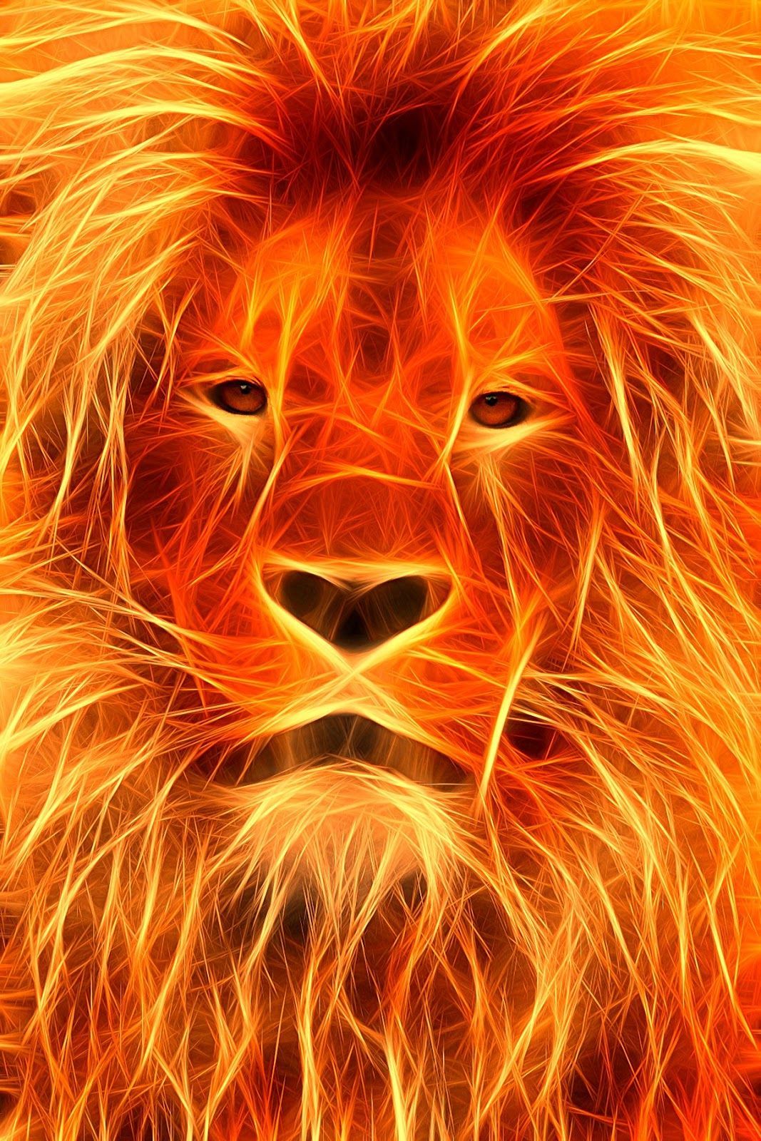 flaming lion