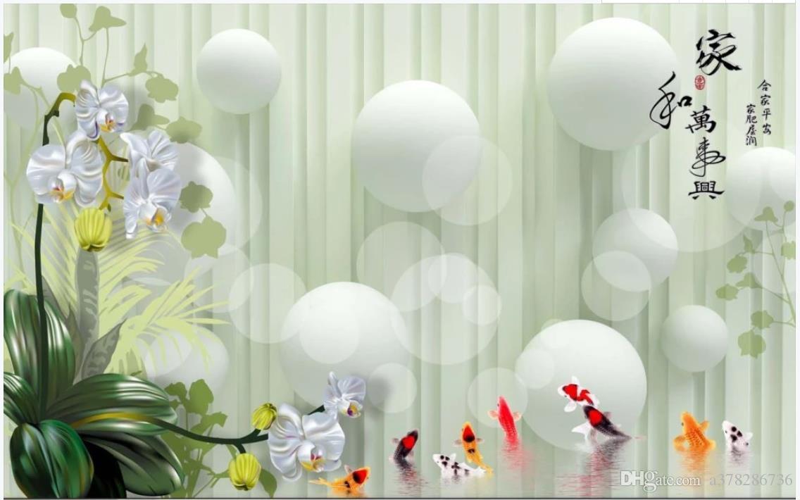 Custom Photo Wallpaper 3D Wall Mural Wallpaper For Living Room Flower Mural Home And All Things Butterfly Flower Fish 3D TV Background Wall Ha Wallpaper For Pc Halloween Wallpaper From A378286736, $10.54