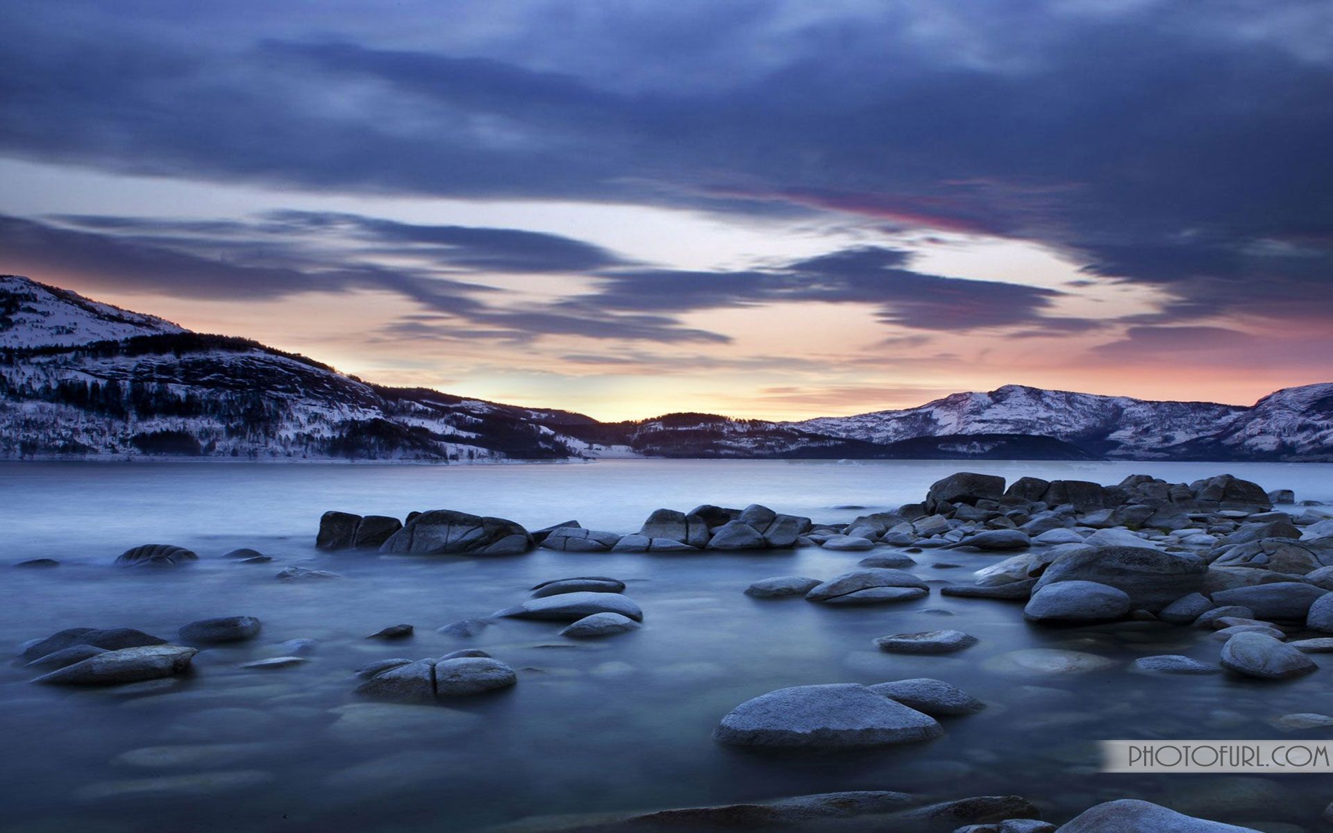 Lakes Mountains Water Scenery Sunset Wallpaper Desktop Background For Laptops And Computers