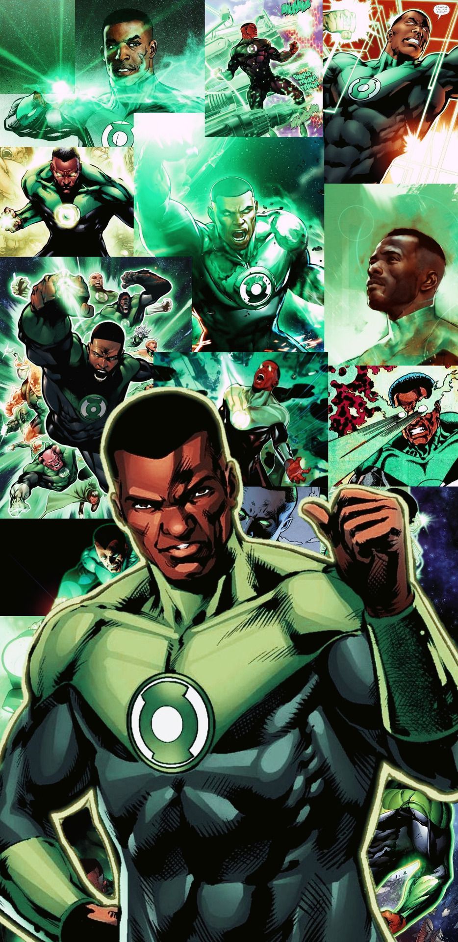 Green Lantern Corps Phone Wallpaper: John Stewart. Green lantern comics, Green lantern corps, Green lantern
