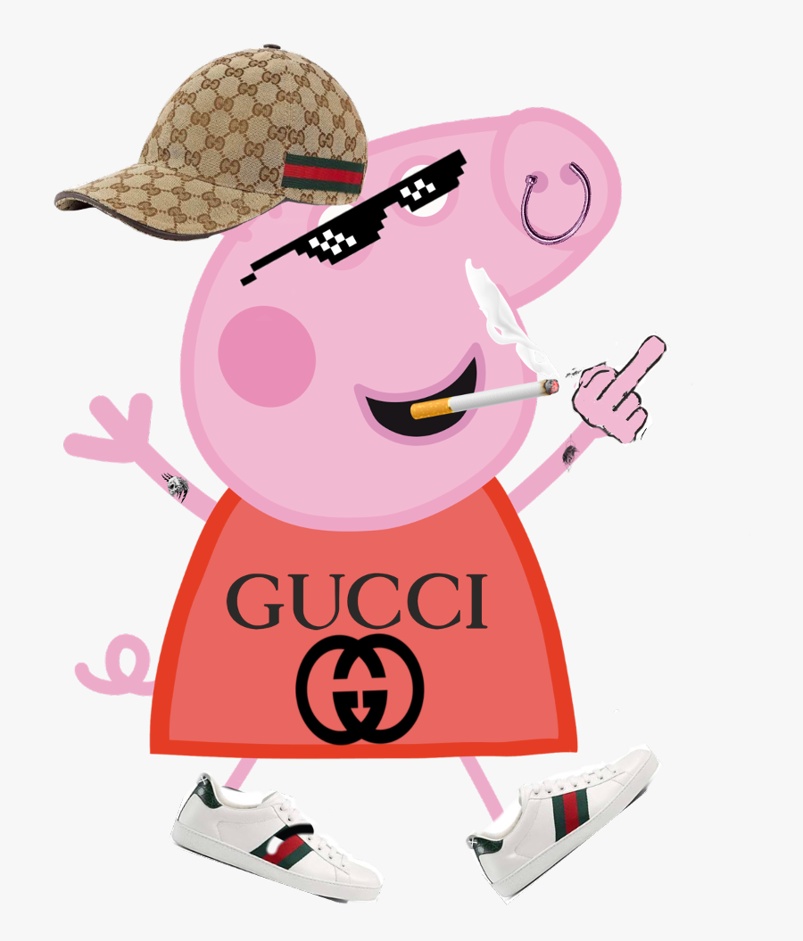 party Gucci Girl Peper Pig Transparent Background, Free Transparent Clipart
