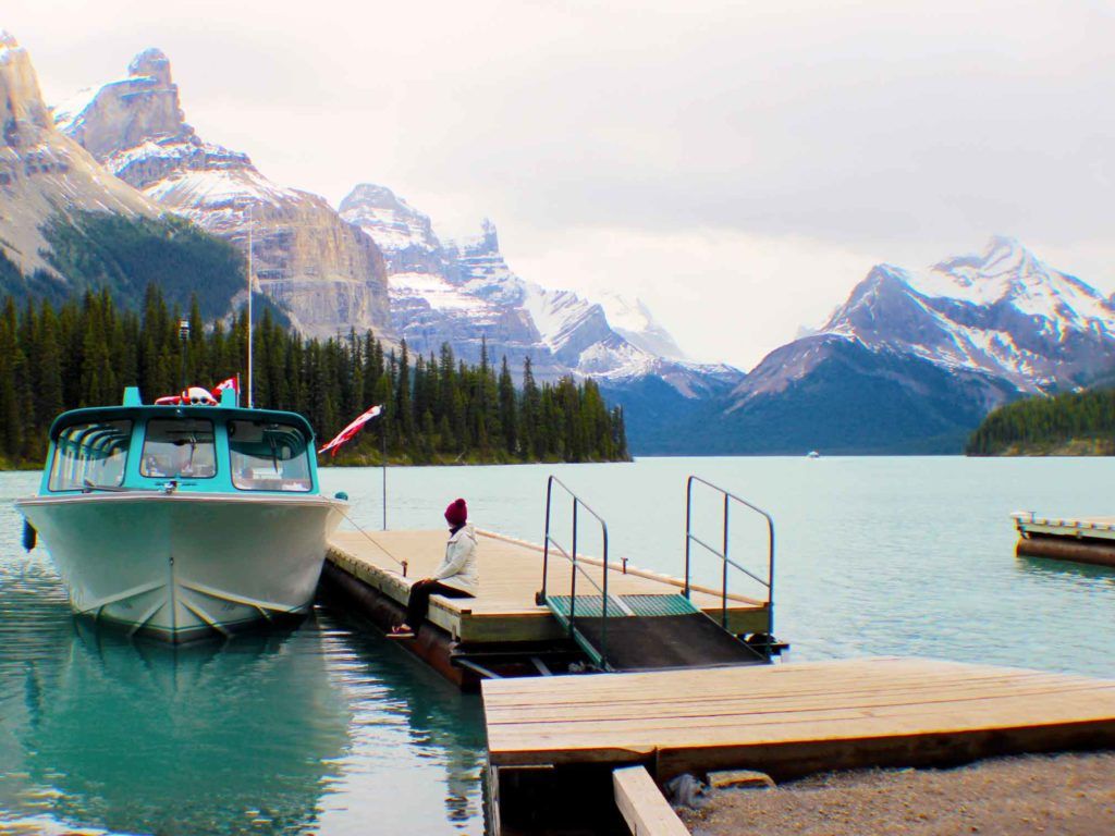 Riding the waves with a Maligne Lake Boat Cruise Canadian Rockies