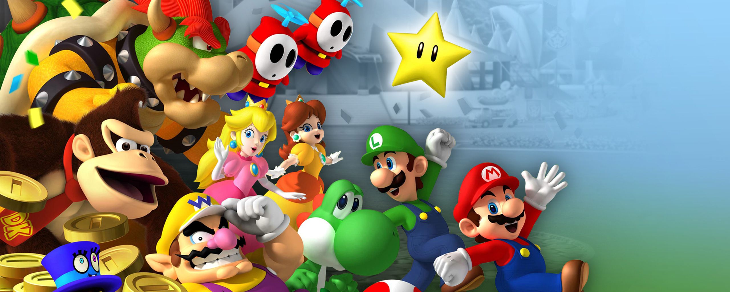 Video Game Mario Party 8 Wallpaper:2560x1024