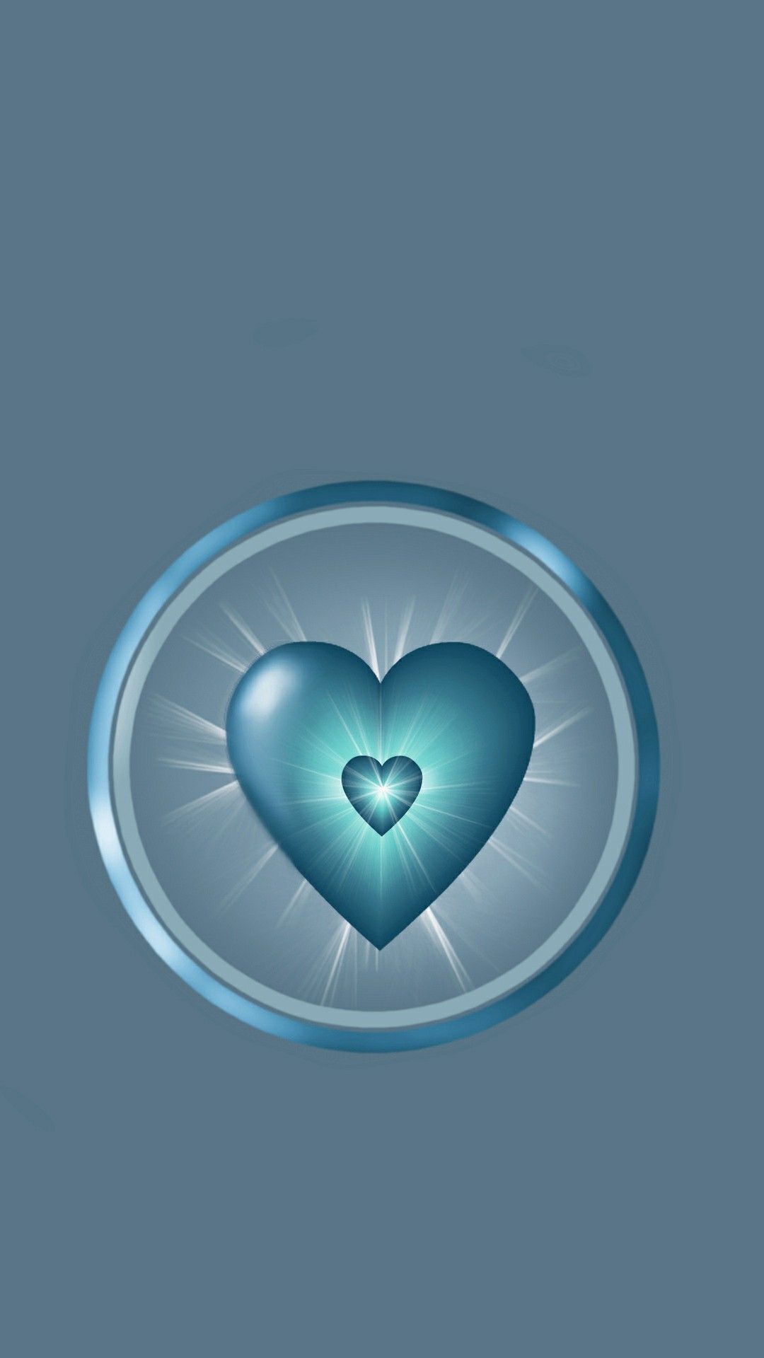 Blue Heart in a Circle Wallpaper.By Artist Unknown. Heart wallpaper, Pretty phone wallpaper, Butterfly picture
