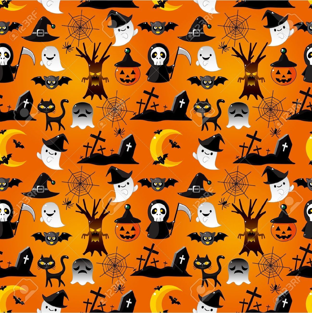 Cute Halloween Pattern Wallpaper Free Cute Halloween Pattern Background