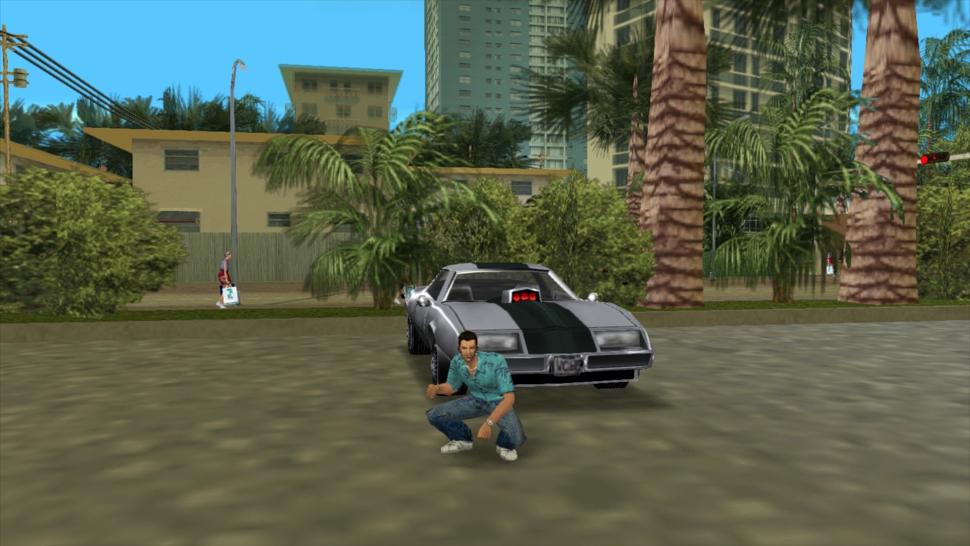Tommy Vercetti, Grand Theft Auto, Grand Theft Auto Vice City, Rockstar Games, Vaporwave, Car, Gamer, Screen shot Wallpaper HD / Desktop and Mobile Background