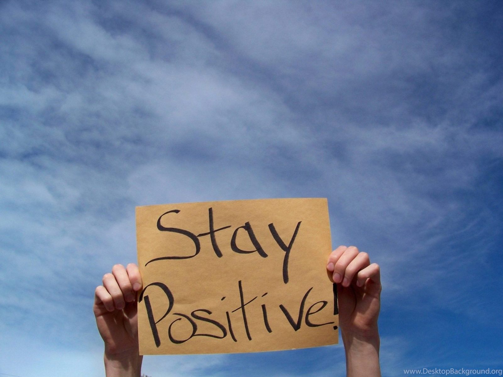 Stay Positive Wallpaper With Quotes In HD Desktop Background