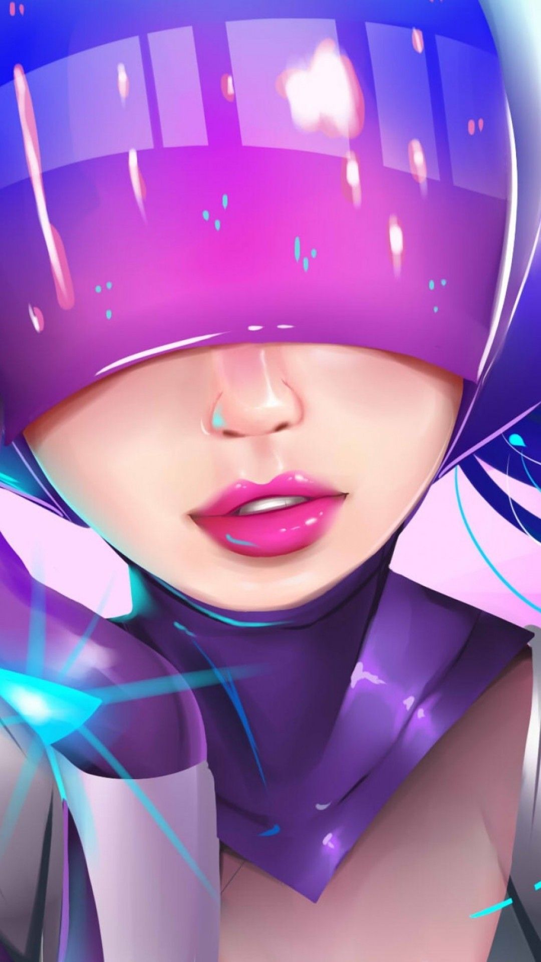 Download 1080x1920 Dj Sona, League Of Legends, Helmet, Headphone, Artwork Wallpaper for iPhone iPhone 7 Plus, iPhone 6+, Sony Xperia Z, HTC One