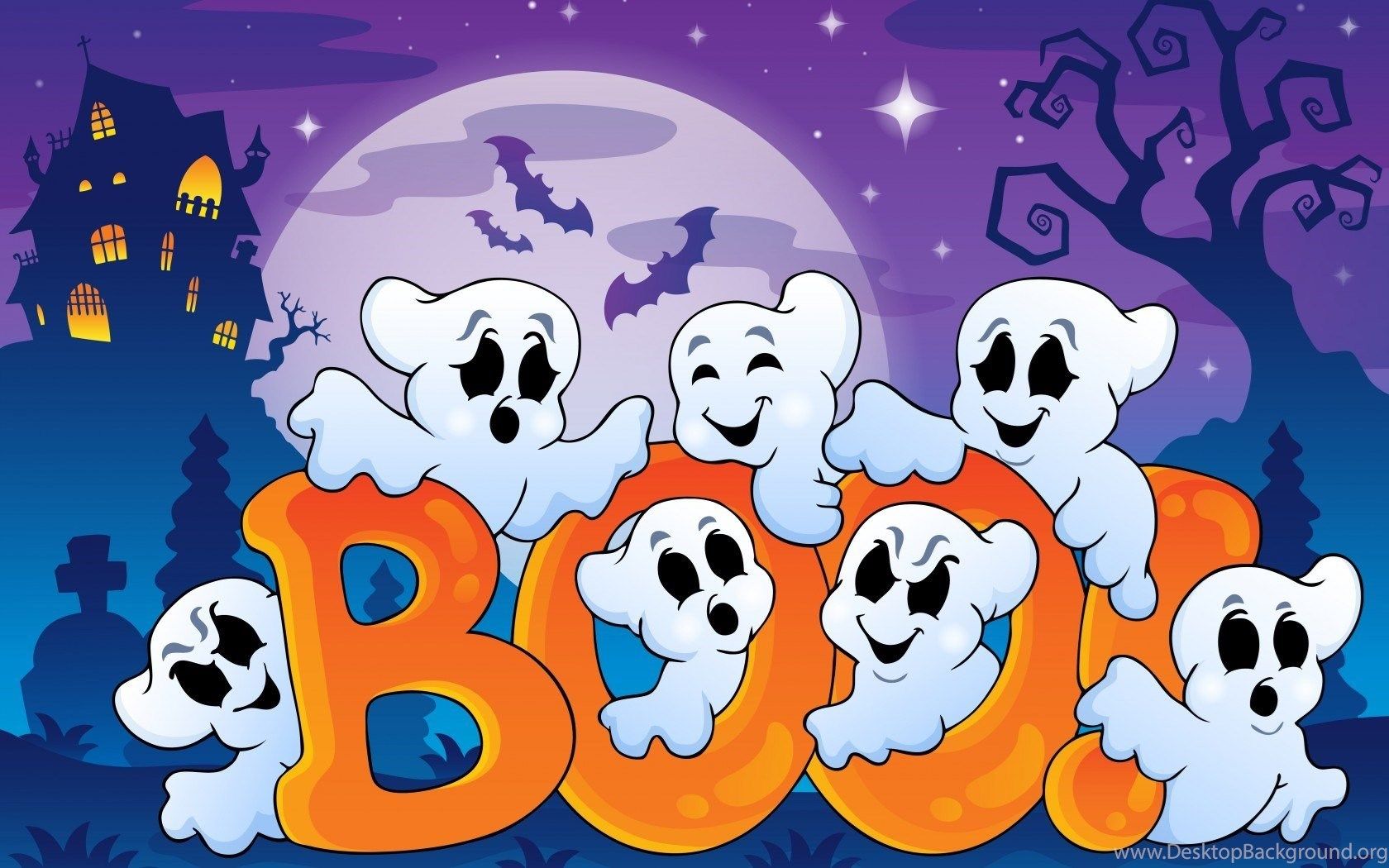 Justpict.com Cute Halloween Wallpaper Free Desktop Background