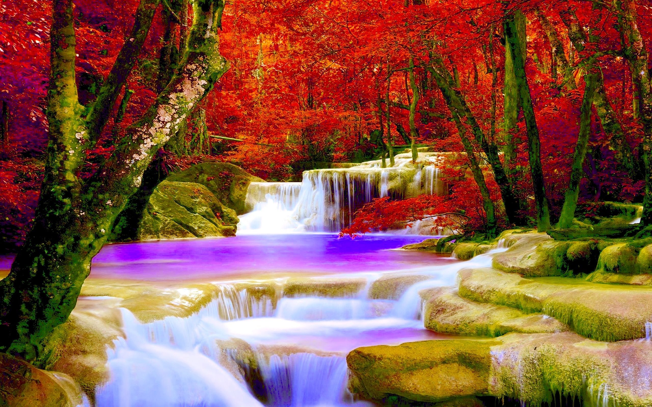 Fall Waterfall Wallpaper