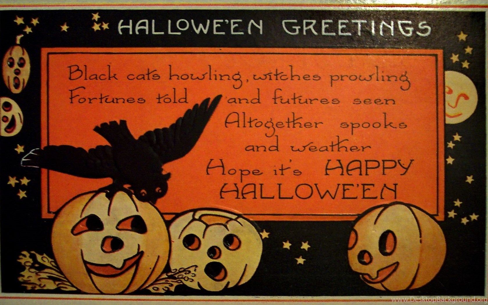 FREE Vintage Halloween I Desktop Background